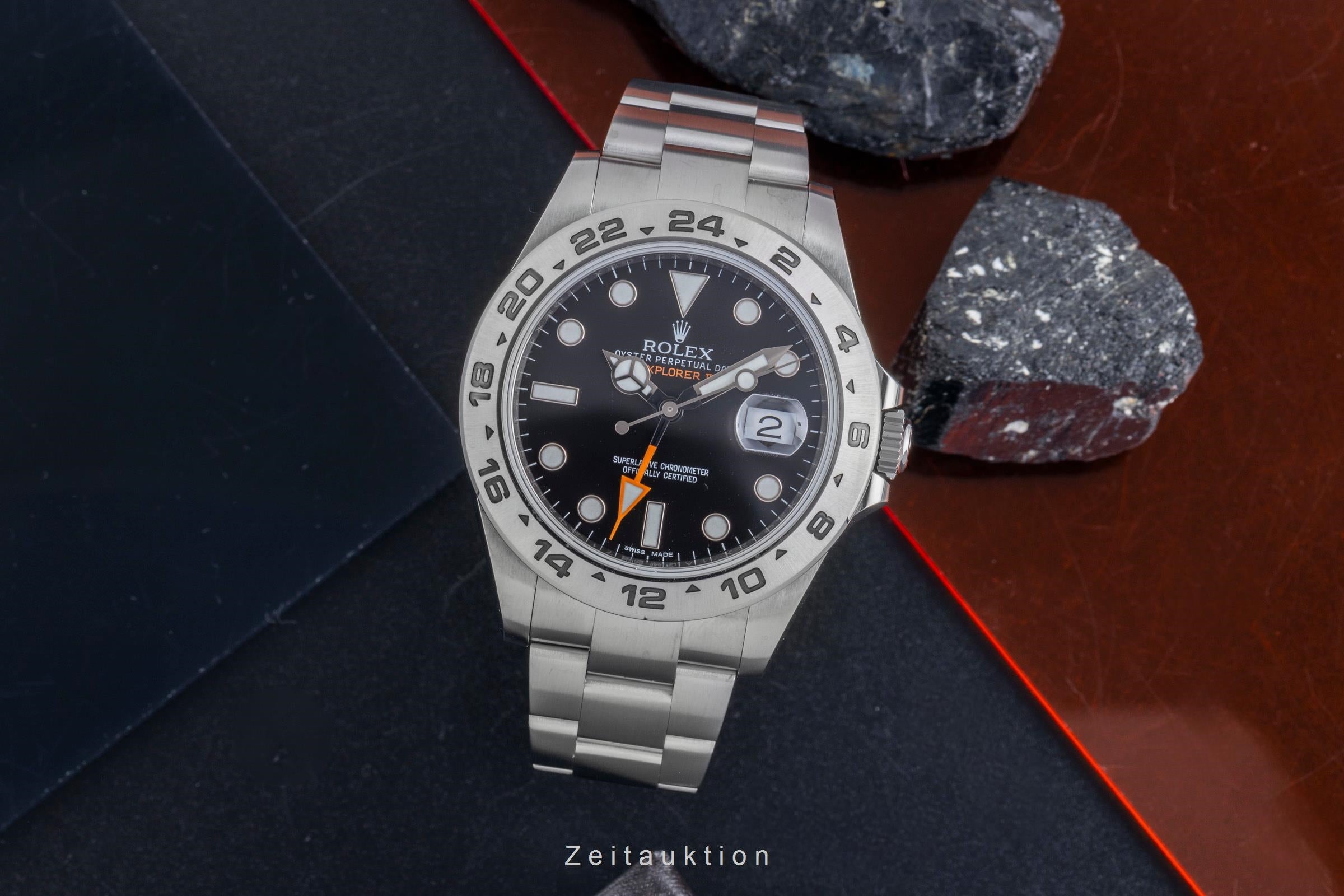 Rolex Explorer II Black Dial Edelstahl Automatik Herrenuhr Ref. 216570 B&P 2015 [2507349]