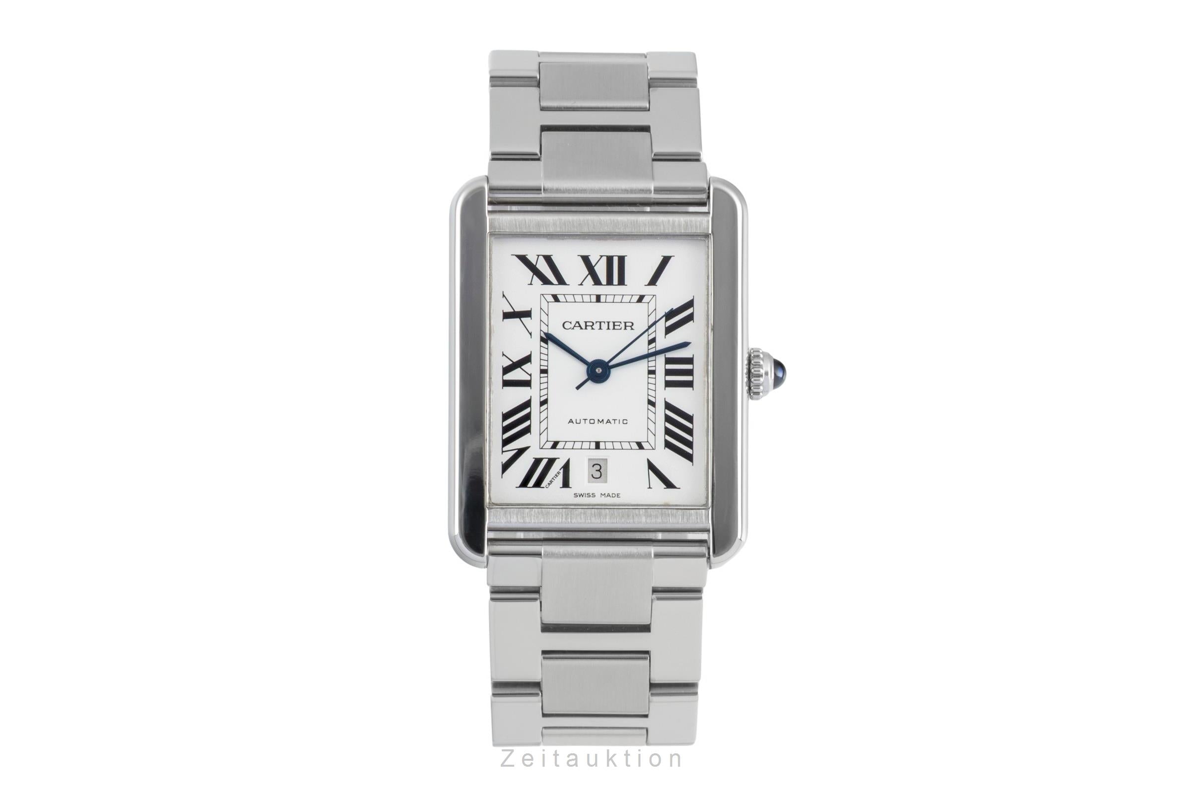 Cartier Tank acero automático reloj para caballeros W5200028  [2507356]