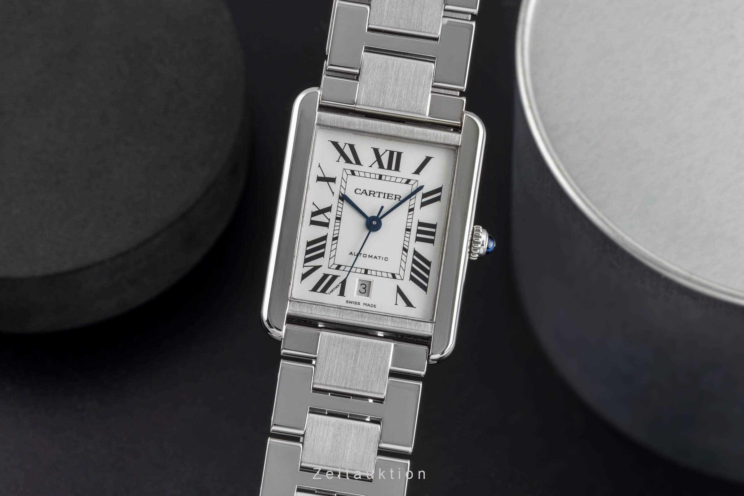 Cartier Tank acero automático reloj para caballeros W5200028  [2507356]