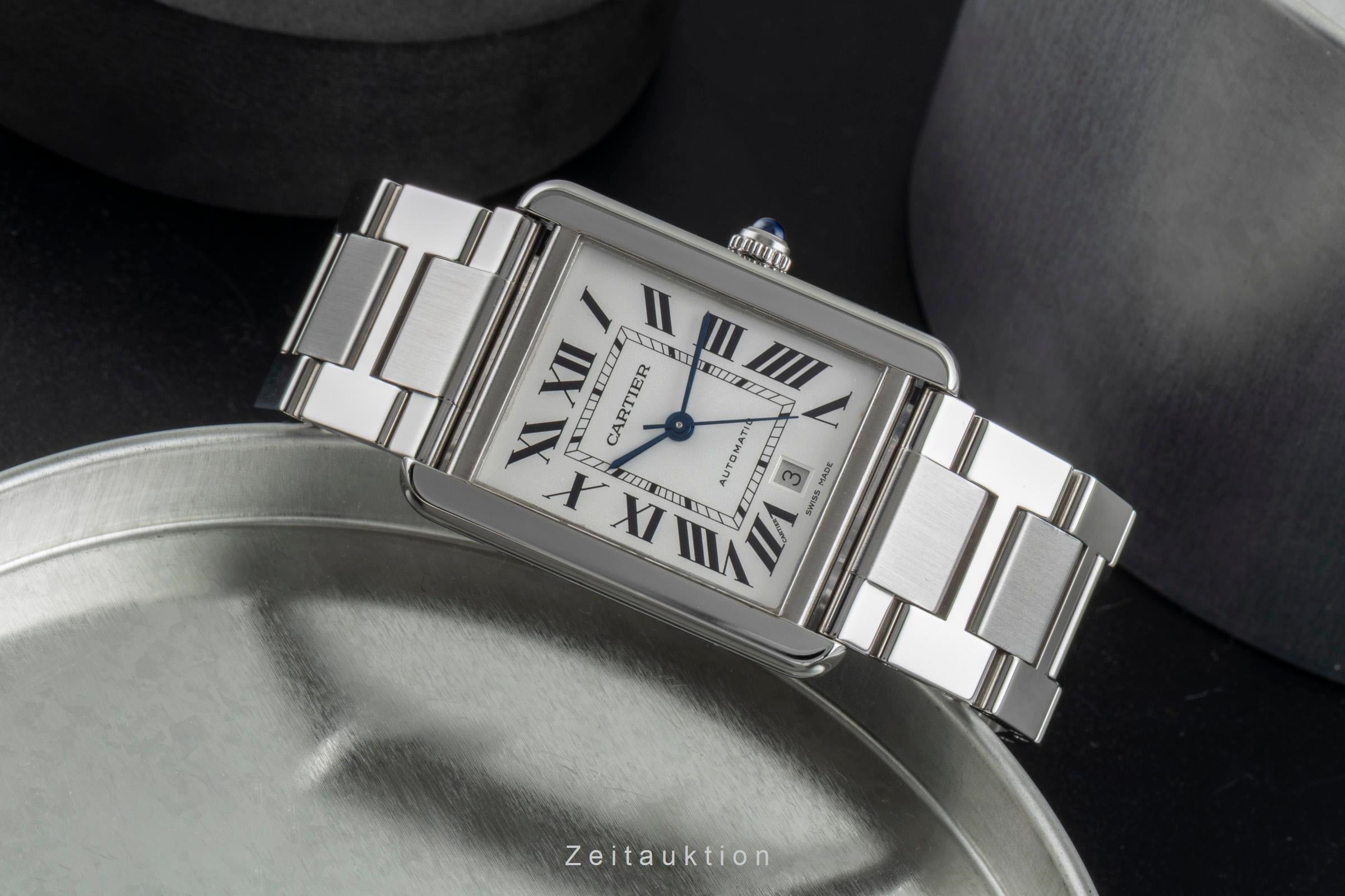 Cartier Tank acero automático reloj para caballeros W5200028  [2507356]
