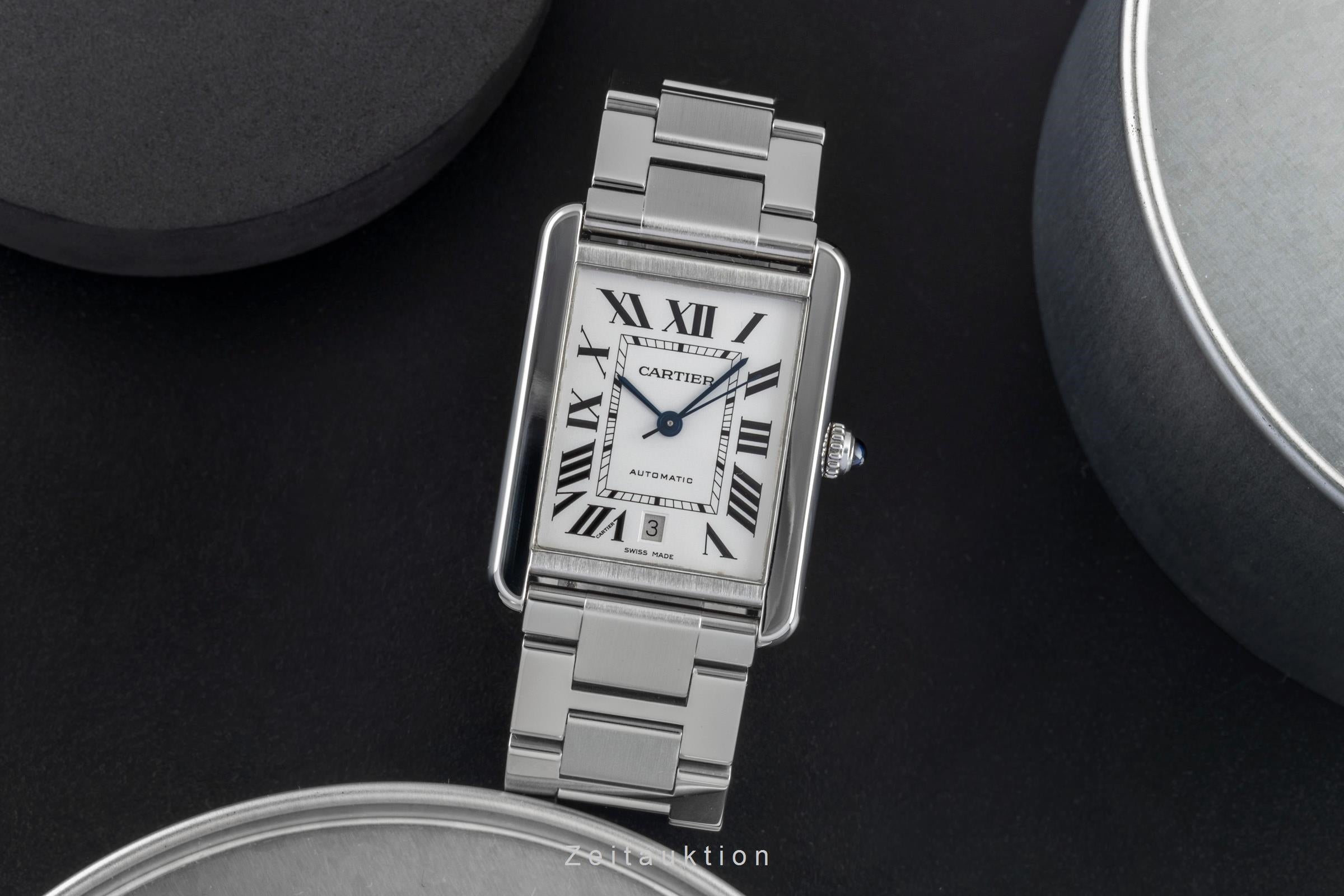 Cartier Tank acero automático reloj para caballeros W5200028  [2507356]