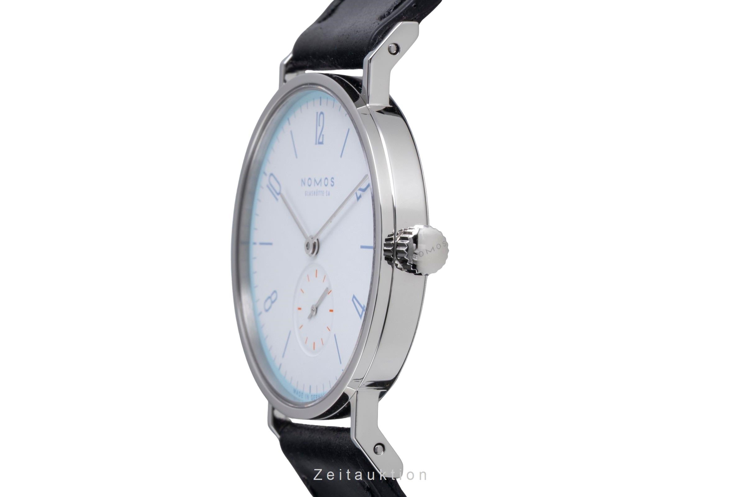 Nomos Tangente acero cuerda manual reloj para caballeros Tangente Super 30 Eiswasserweiss Limited  [2507360]