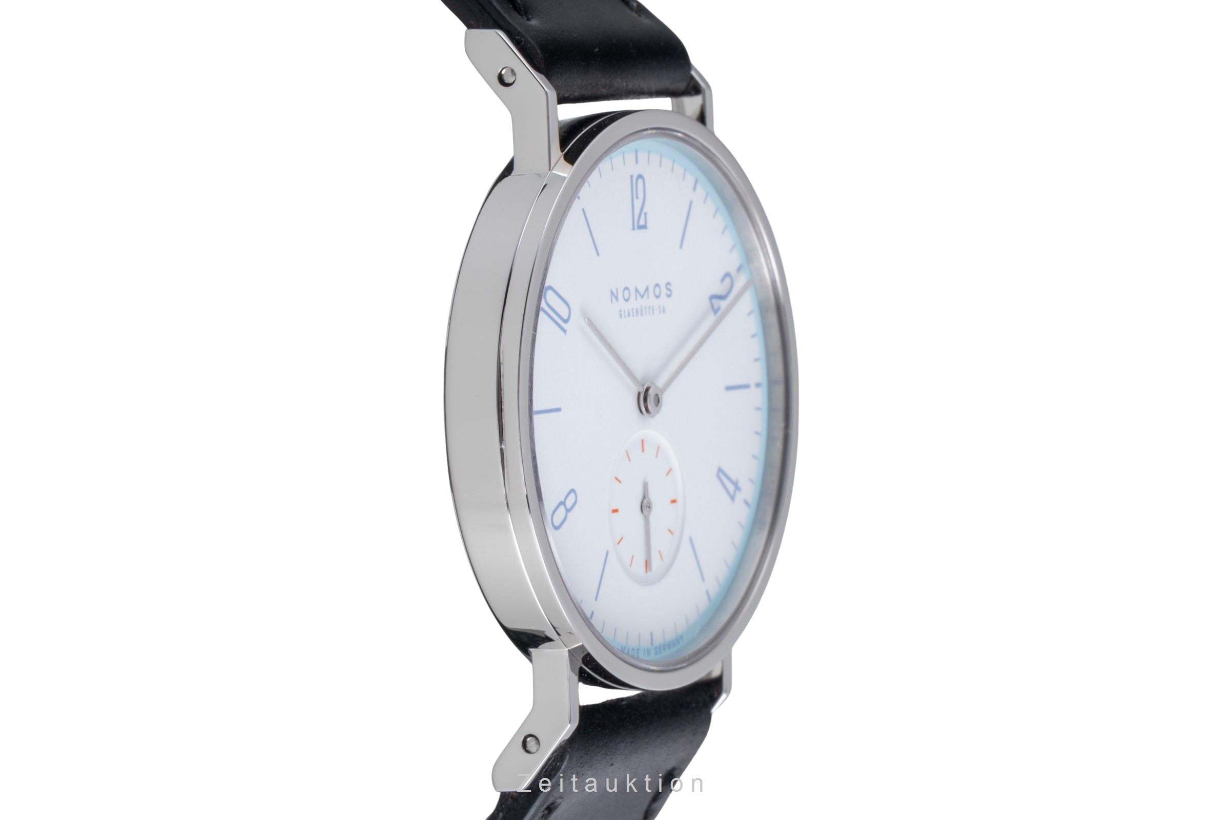 Nomos Tangente acero cuerda manual reloj para caballeros Tangente Super 30 Eiswasserweiss Limited  [2507360]