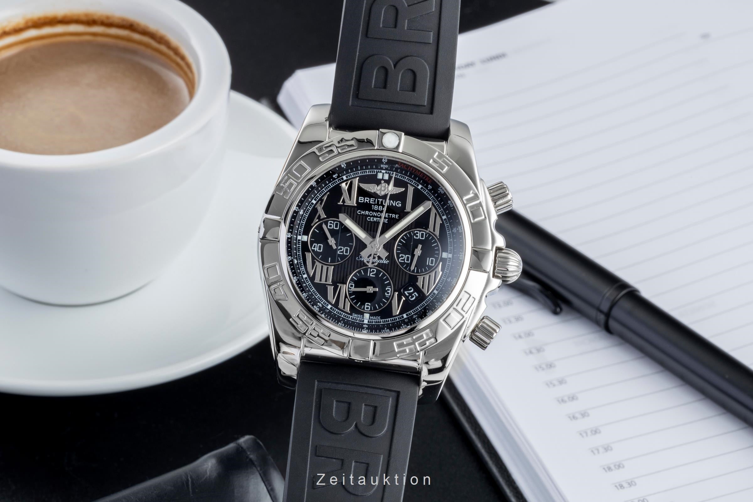 Breitling Chronomat 44 Chronograph Black Dial Edelstahl Automatik Ref. AB0110  [2507366]