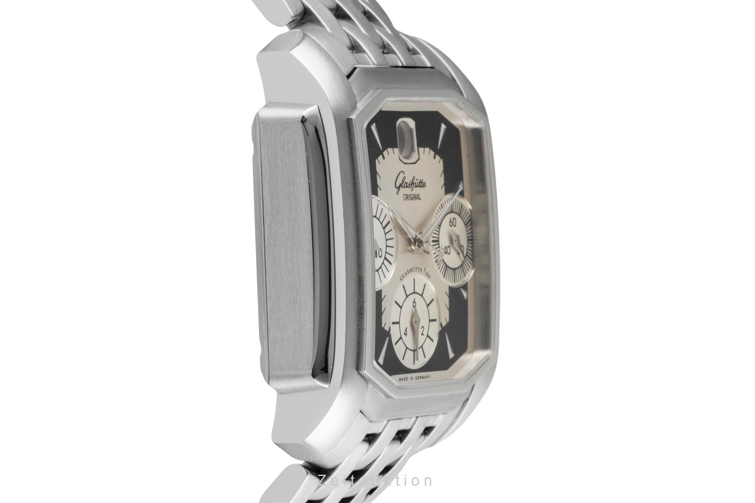 Glashütte Original Senator Karreè Edelstahl Chronograph Ref. 39-32-17-04-04 B&P [2507367]