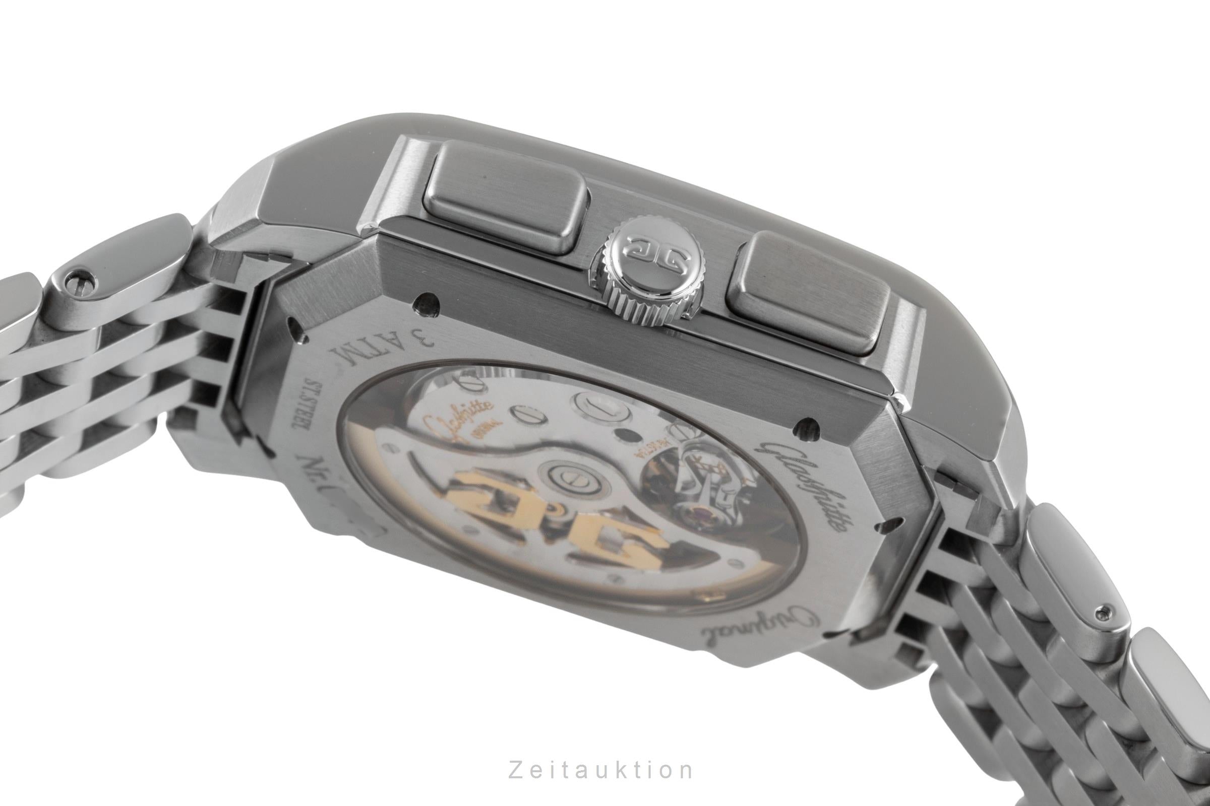 Glashütte Original Senator Karreè Edelstahl Chronograph Ref. 39-32-17-04-04 B&P [2507367]