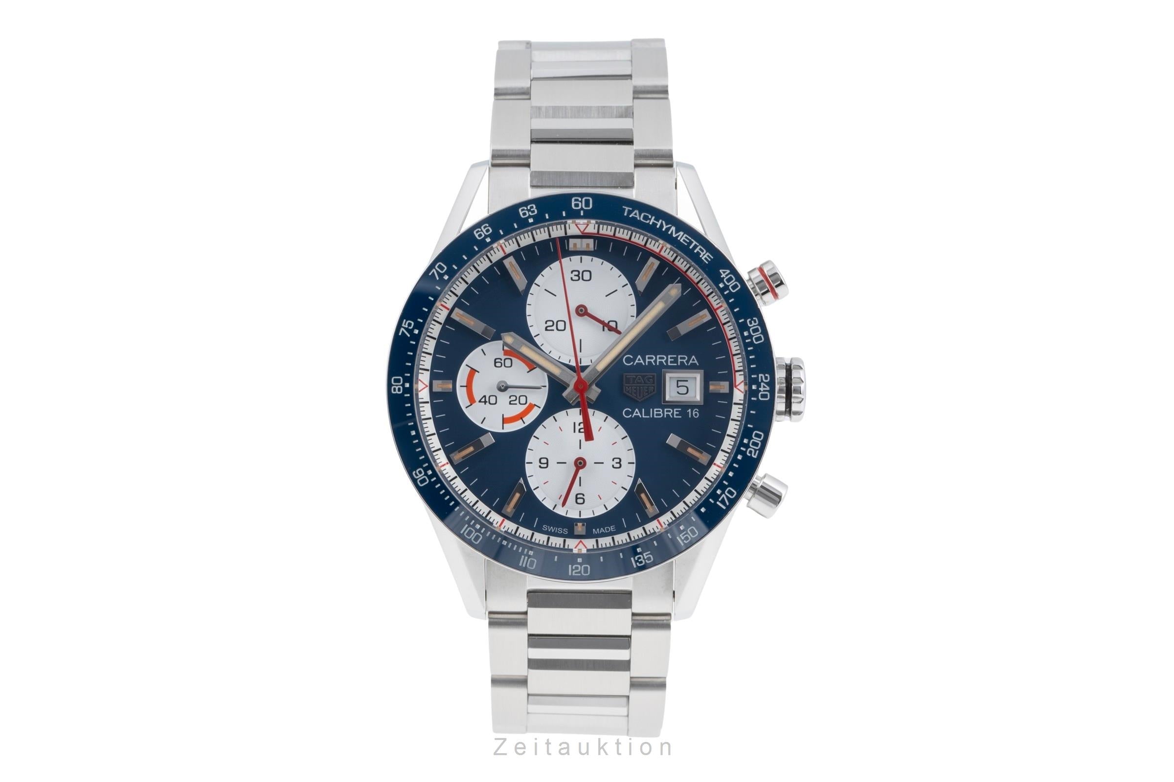 Tag Heuer Carrera Chronograph Stahl Automatik Ref. CV201AR.BA0715 B&P 2024 [2507370]