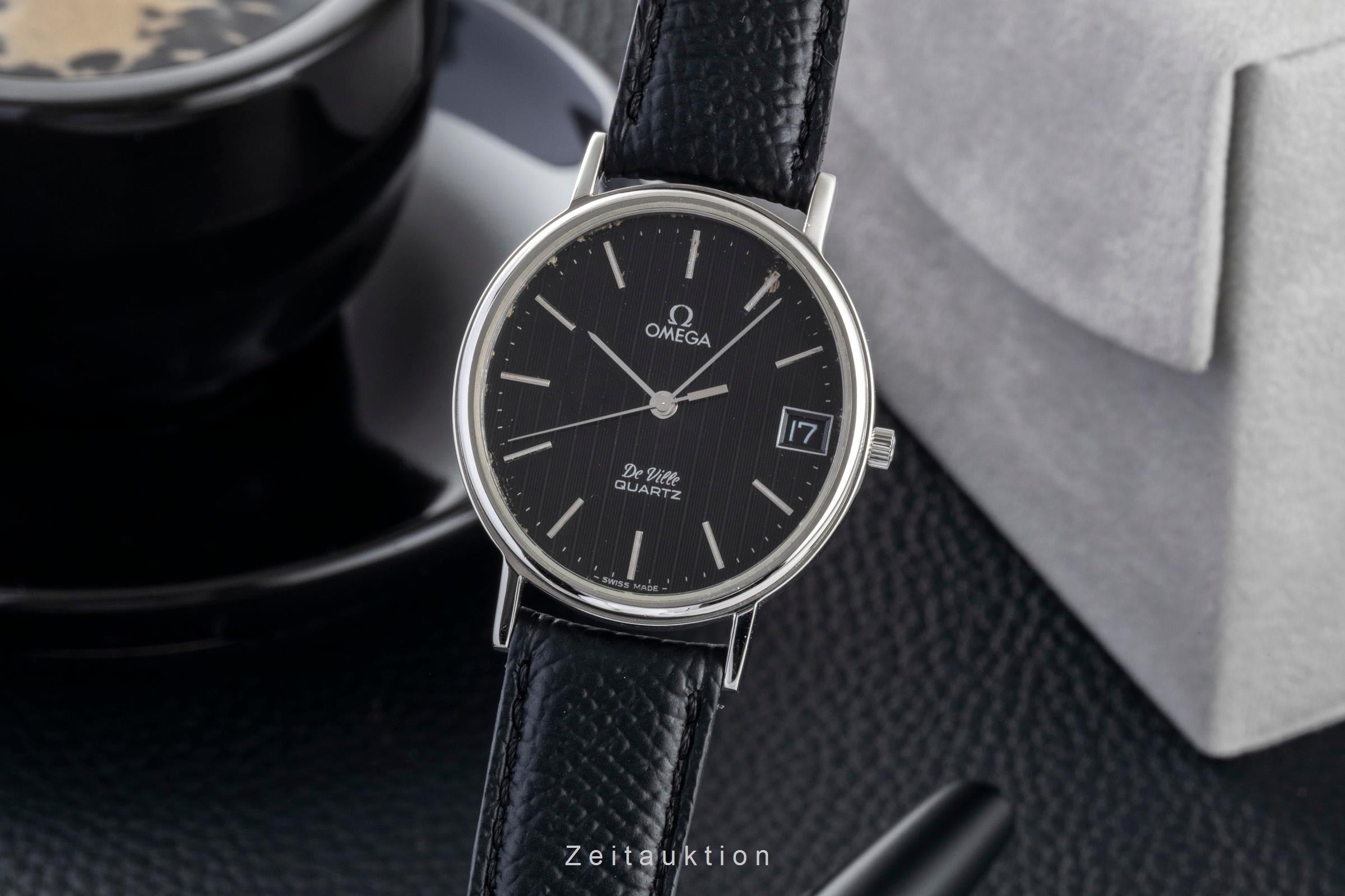 Omega De Ville acciaio quarzo orologio da donna 192.0057 Vintage  [2507376]