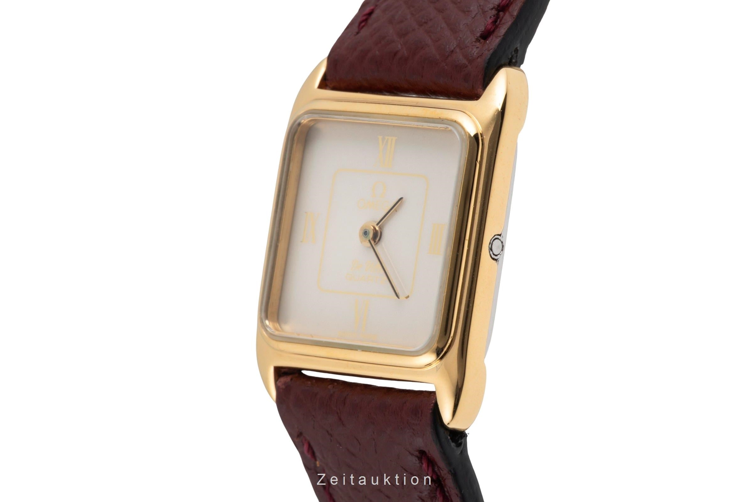 Omega De Ville latón bañado en oro cuarzo reloj para damas  591.0153.1 Vintage  [2507380]