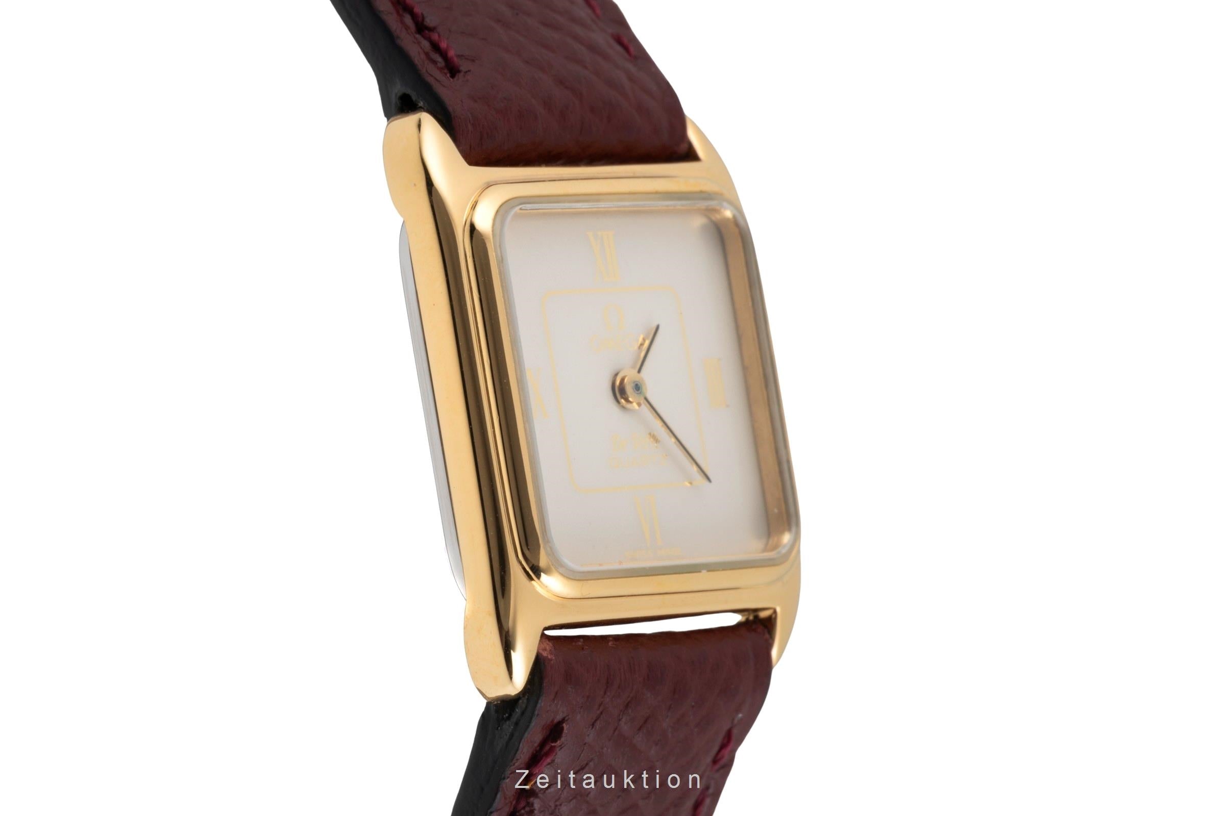 Omega De Ville latón bañado en oro cuarzo reloj para damas  591.0153.1 Vintage  [2507380]