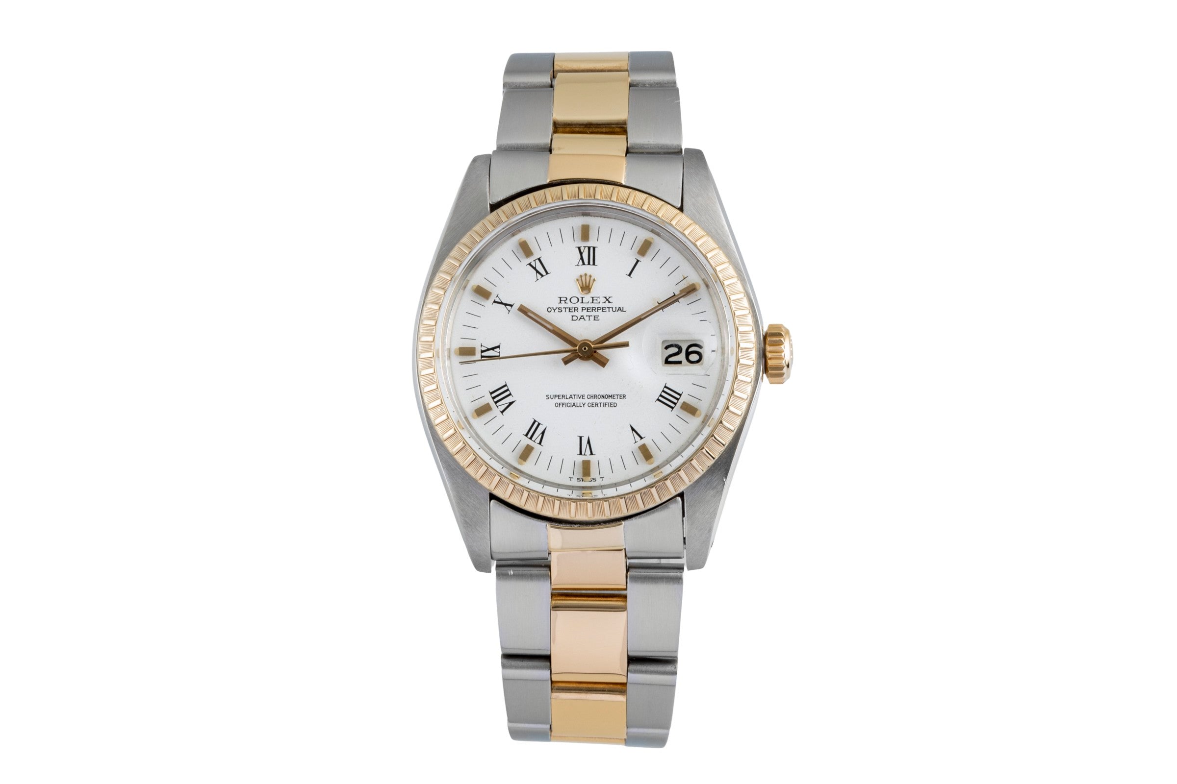 Rolex Date 34 Oyster Stahl / Gold Automatik Herrenuhr Medium Ref 1505 Klassiker [2507383]