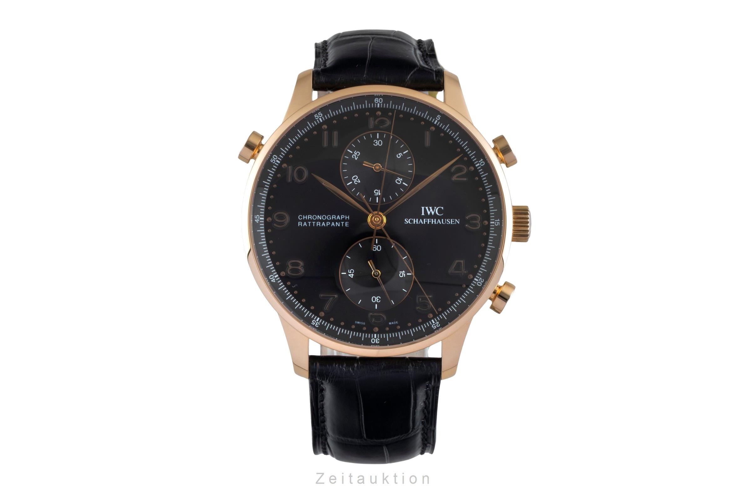 IWC Portugieser chronograph 18 ct red gold manual winding Kal. C
