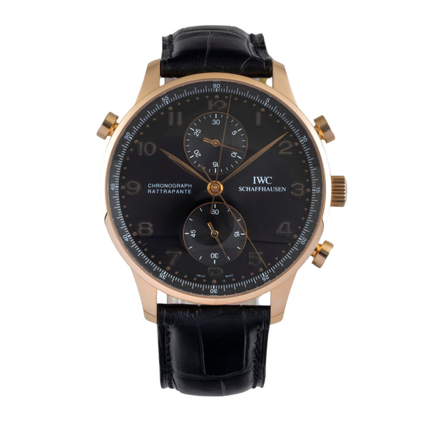 IWC Portugieser chronographe or rouge 18 ct à remontage manuel montre pour hommes IW371210  [2507387]