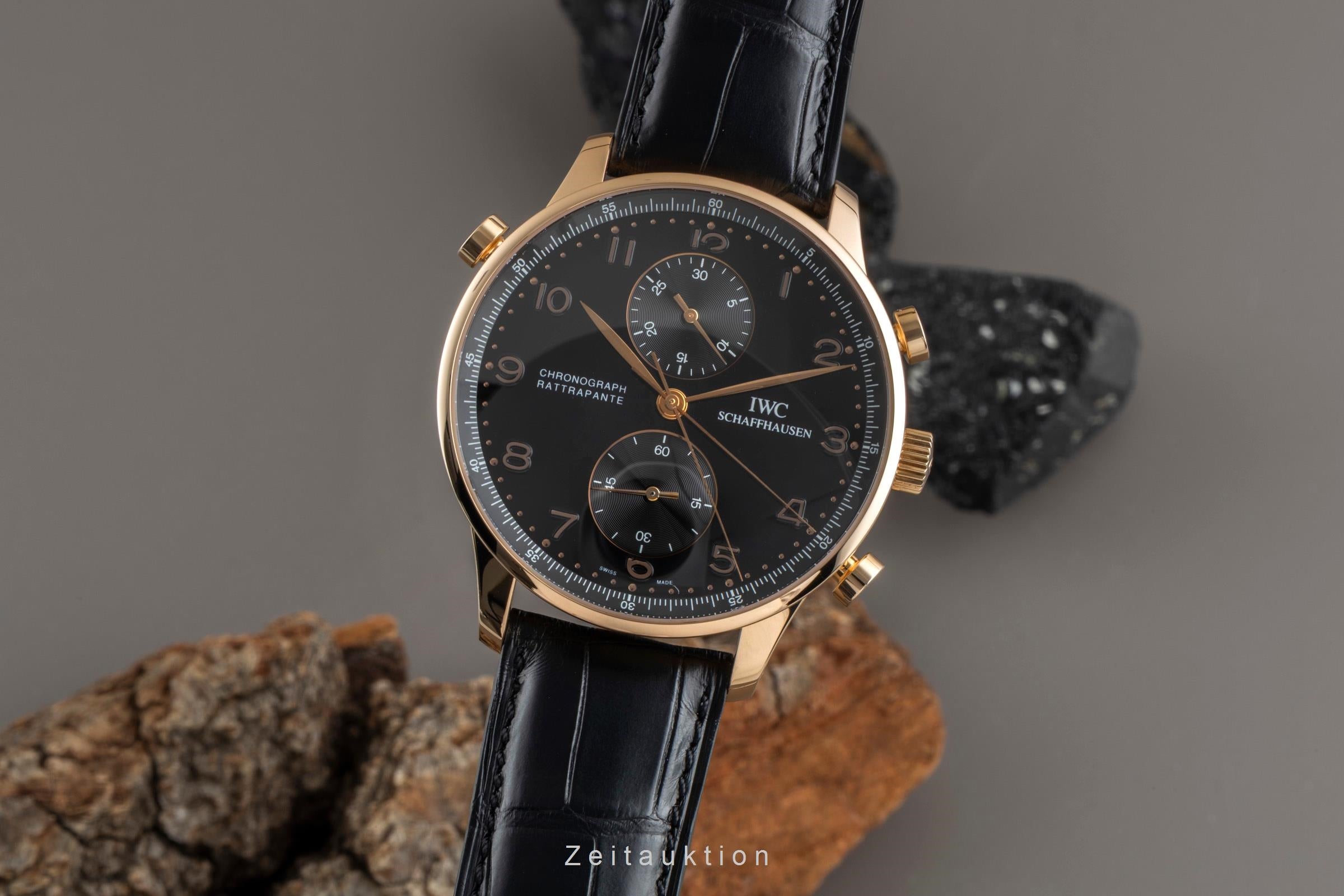 IWC Portugieser Chronograph 18k Rotgold Handaufzug Herrenuhr Ref. IW371210 B&P [2507387]
