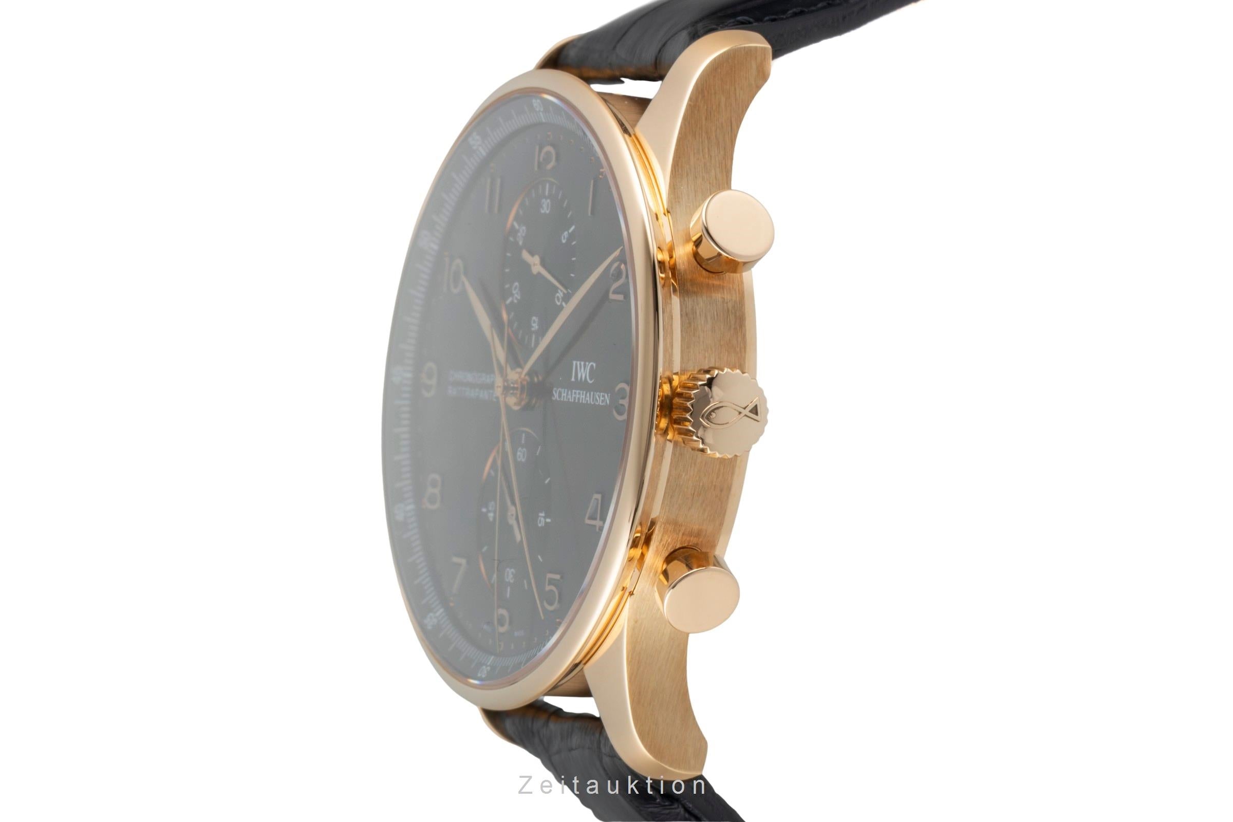 IWC Portugieser chronographe or rouge 18 ct à remontage manuel montre pour hommes IW371210  [2507387]