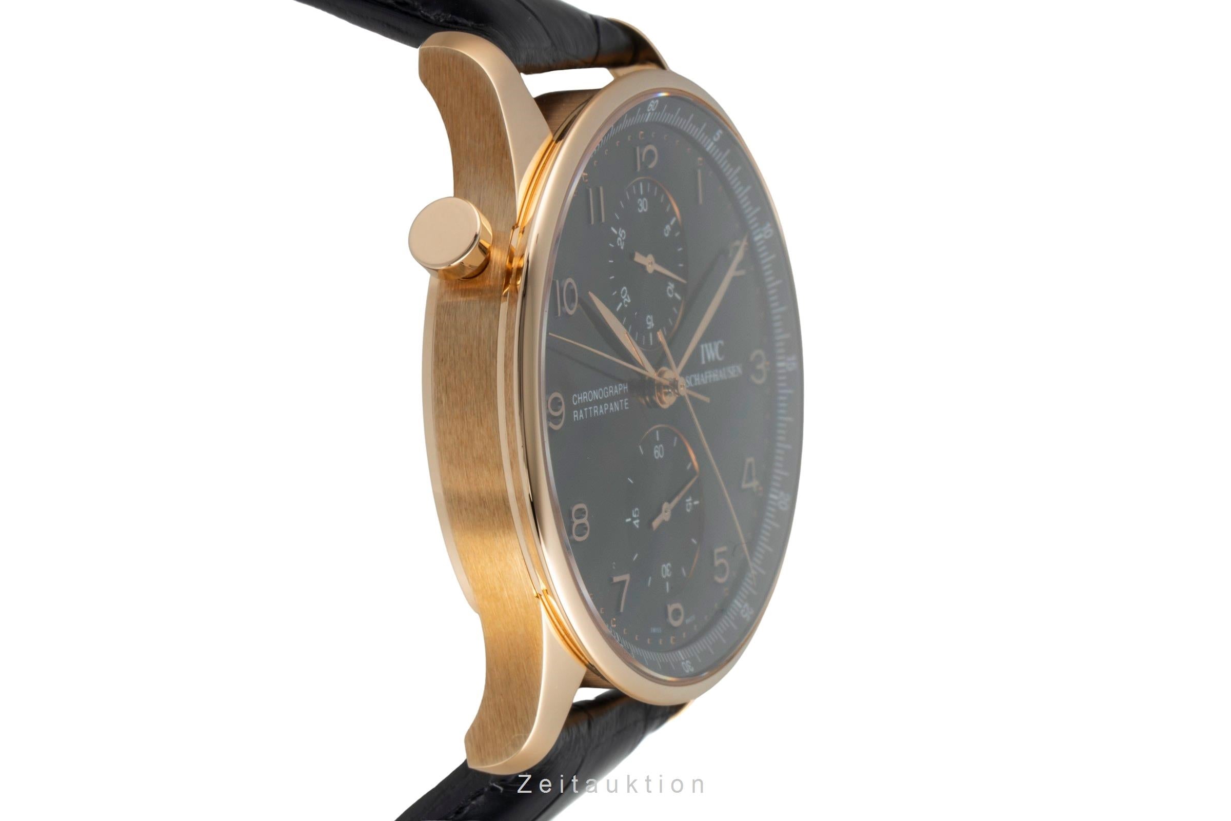 IWC Portugieser chronographe or rouge 18 ct à remontage manuel montre pour hommes IW371210  [2507387]