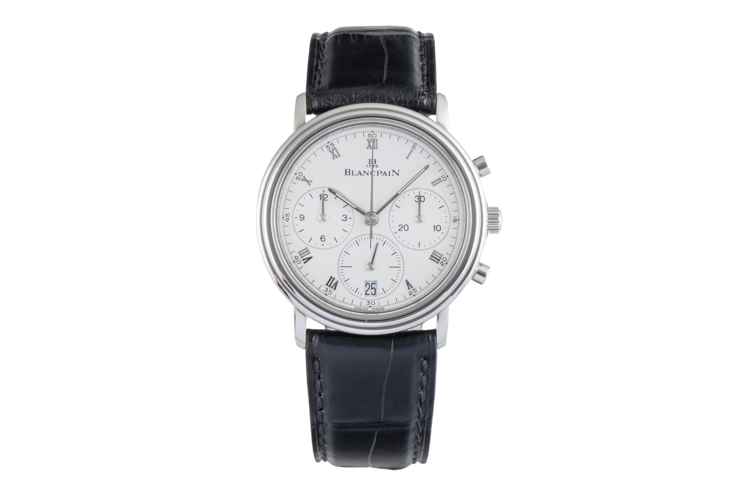 Blancpain Villeret chronograph steel manual winding men's watch 1180-1127  [2507389]