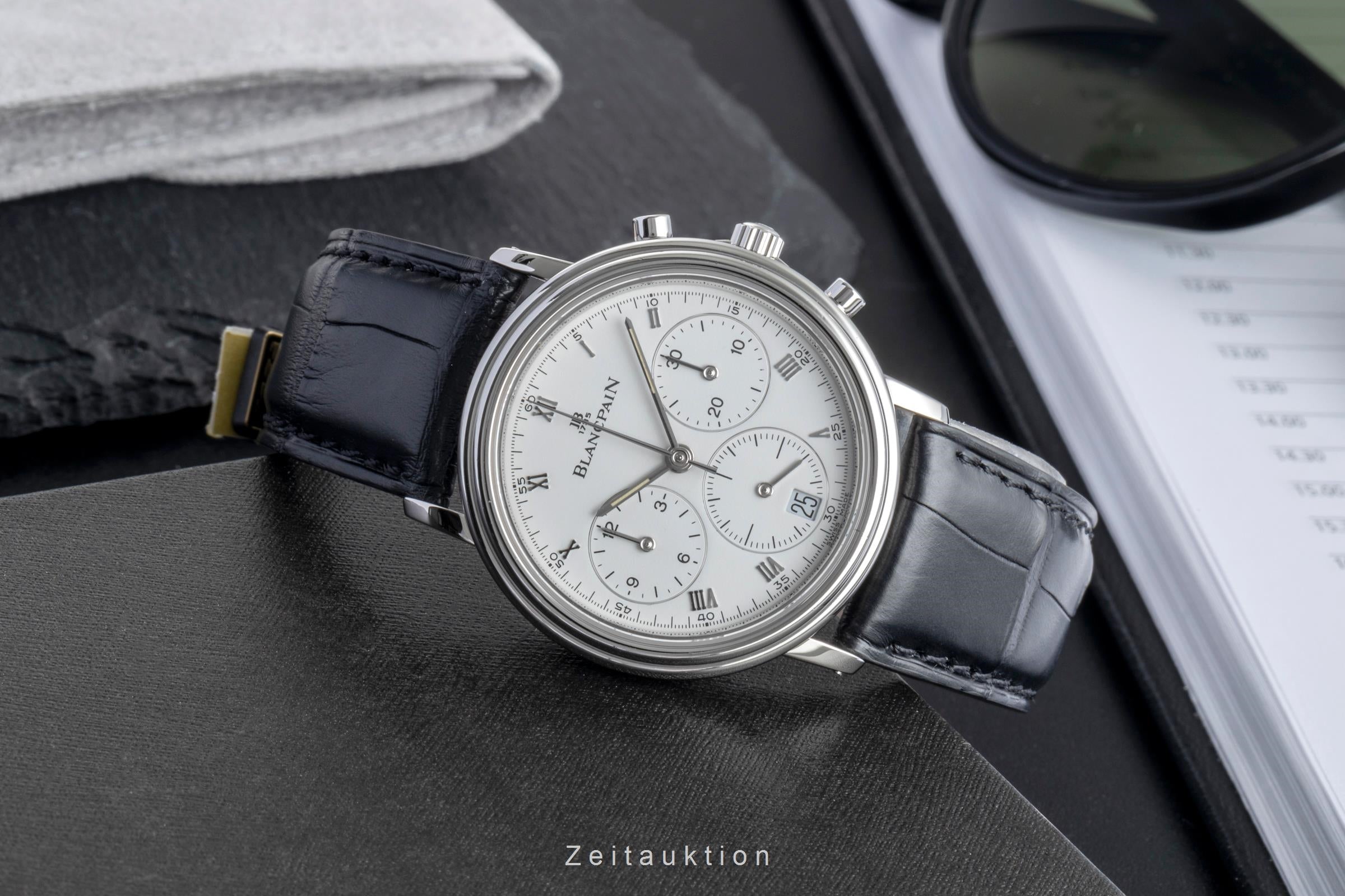 Blancpain Villeret cronógrafo acero cuerda manual reloj para caballeros 1180-1127  [2507389]