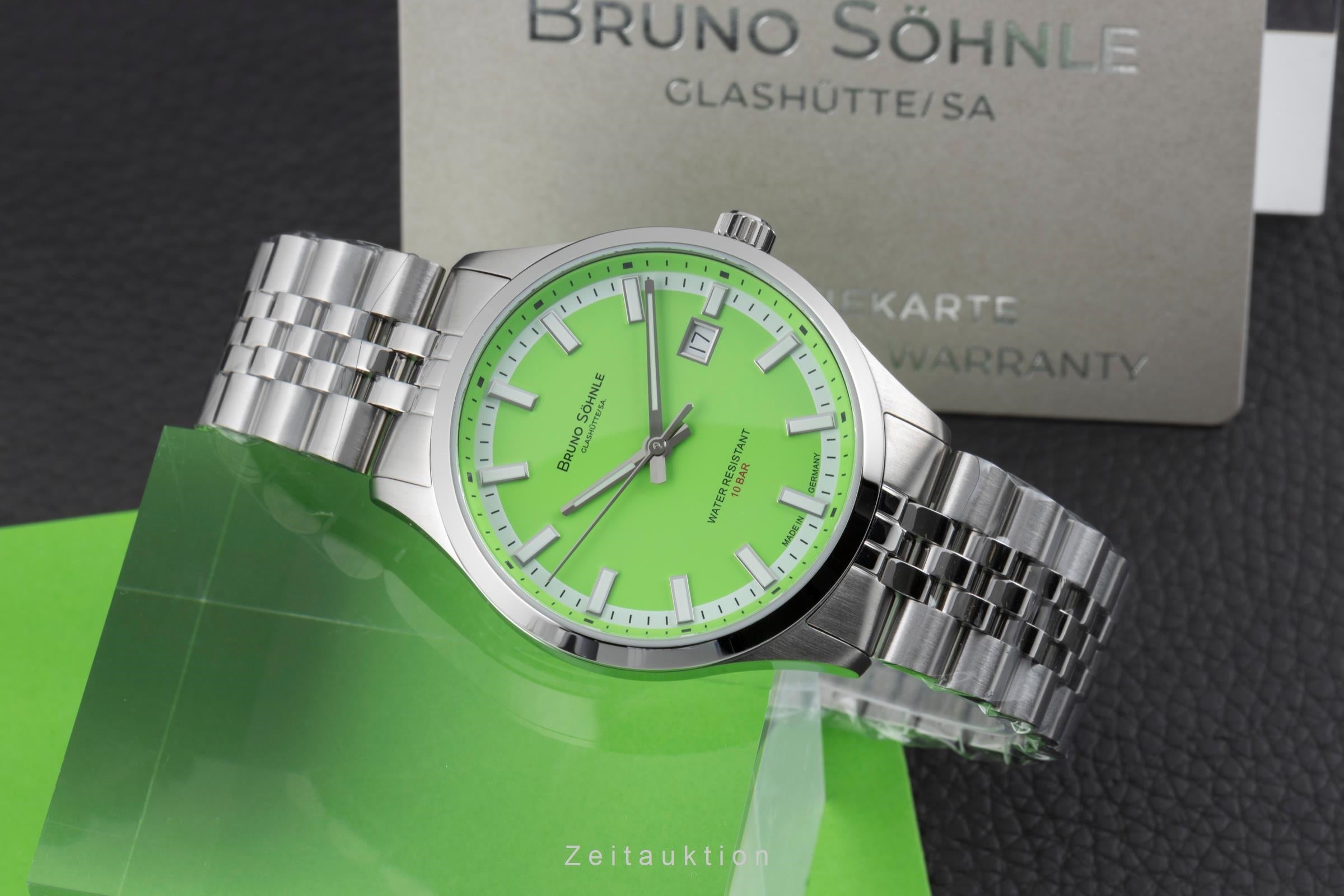 Bruno Söhnle Glashütte Turin Stahl Automatik Herrenuhr Ref. 17-12230-440 B&P [2507396]