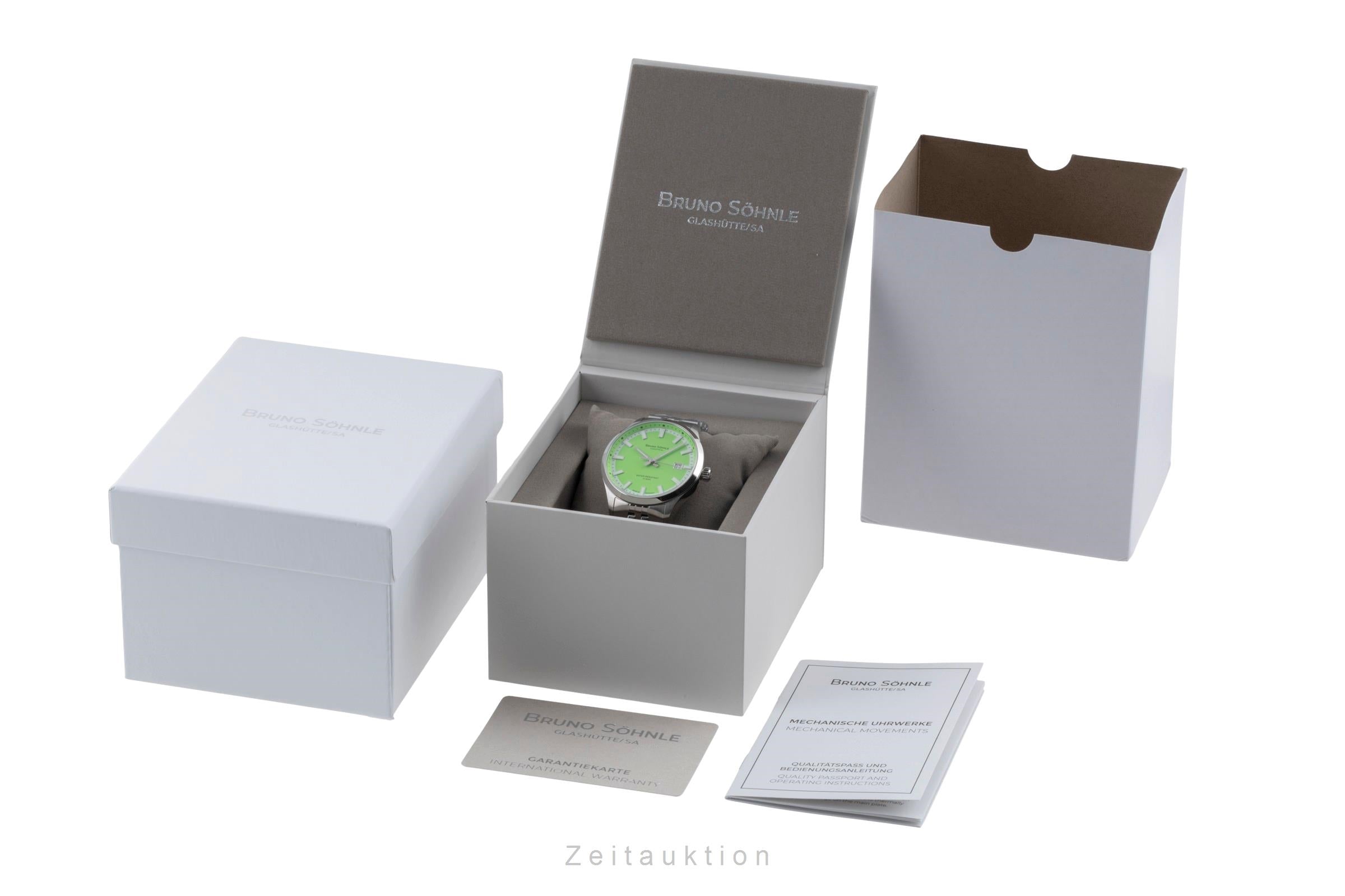 Bruno Söhnle Glashütte Turin Stahl Automatik Herrenuhr Ref. 17-12230-440 B&P [2507396]