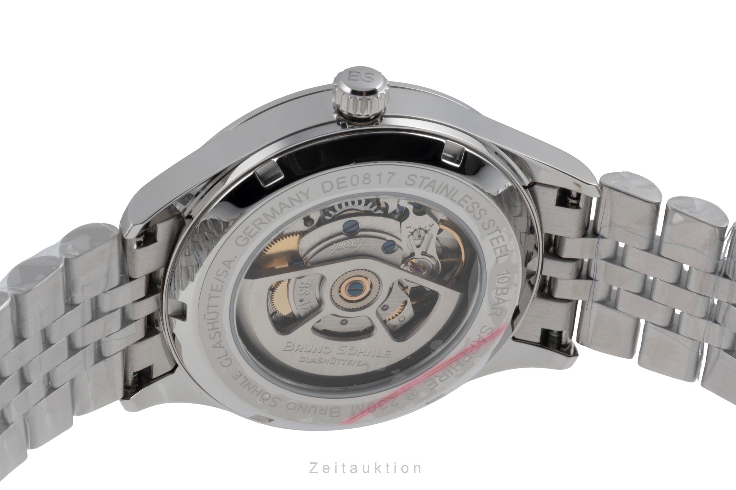 Bruno Söhnle Glashütte Turin Stahl Automatik Herrenuhr Ref. 17-12230-440 B&P [2507396]