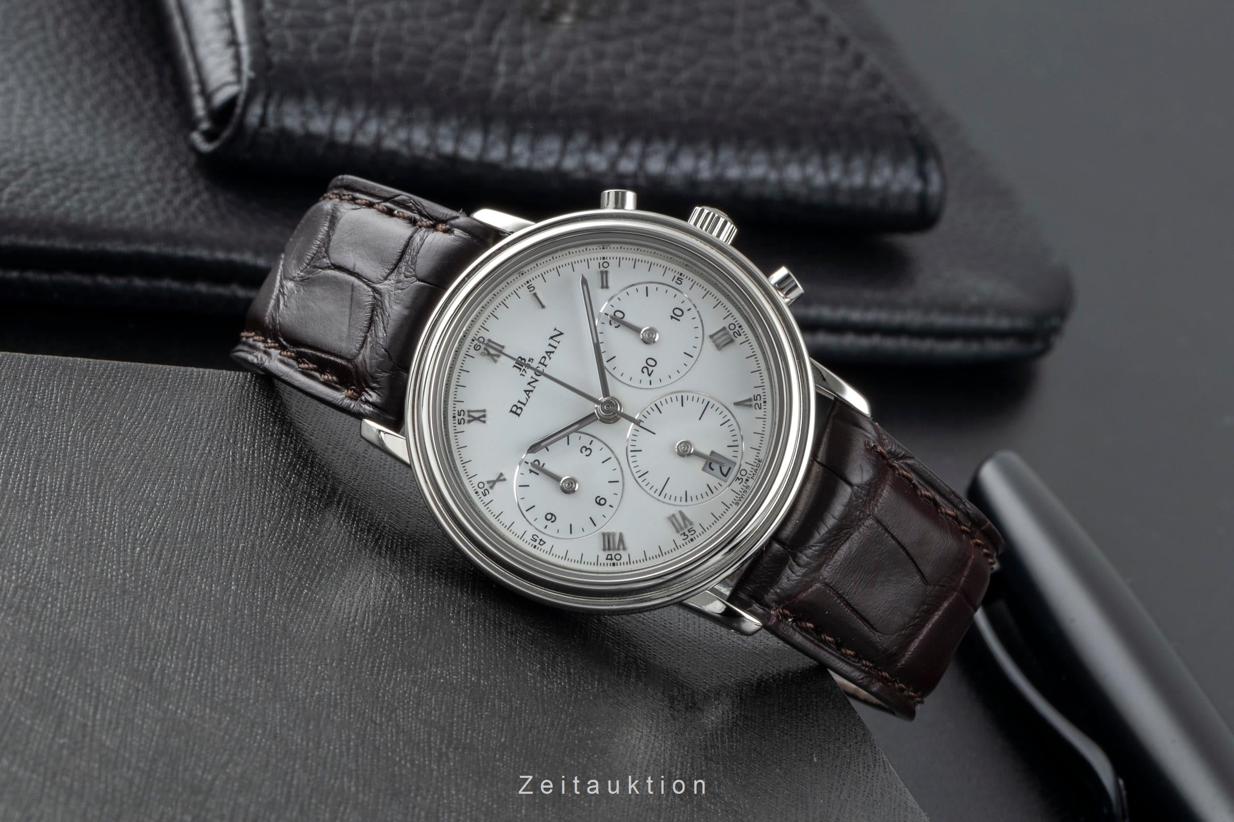 Blancpain Villeret chronograph steel automatic Kal. 1185 Ref. 1185