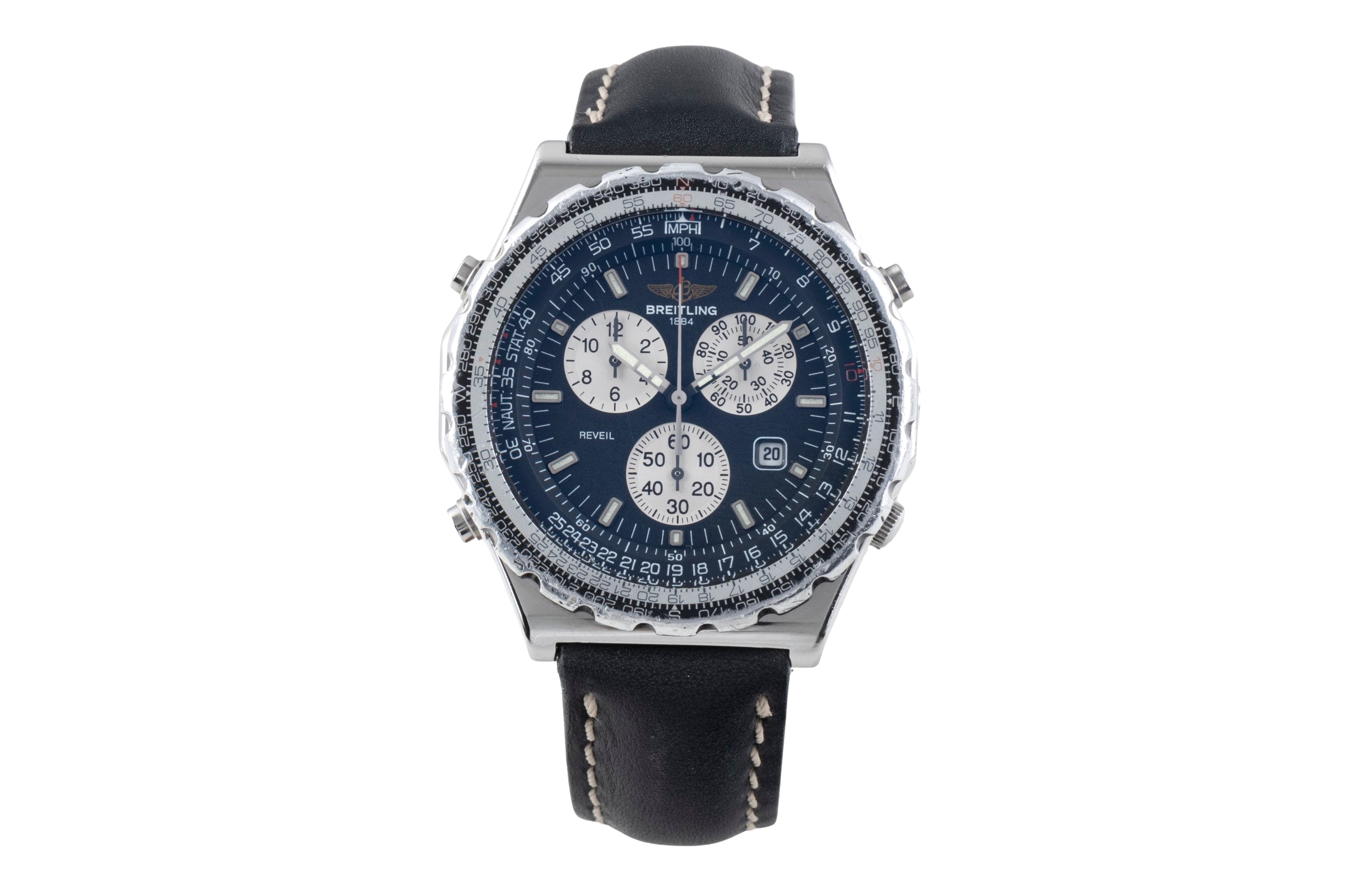 Breitling Jupiter Pilot chronograph steel quartz Kal. B233 Ref