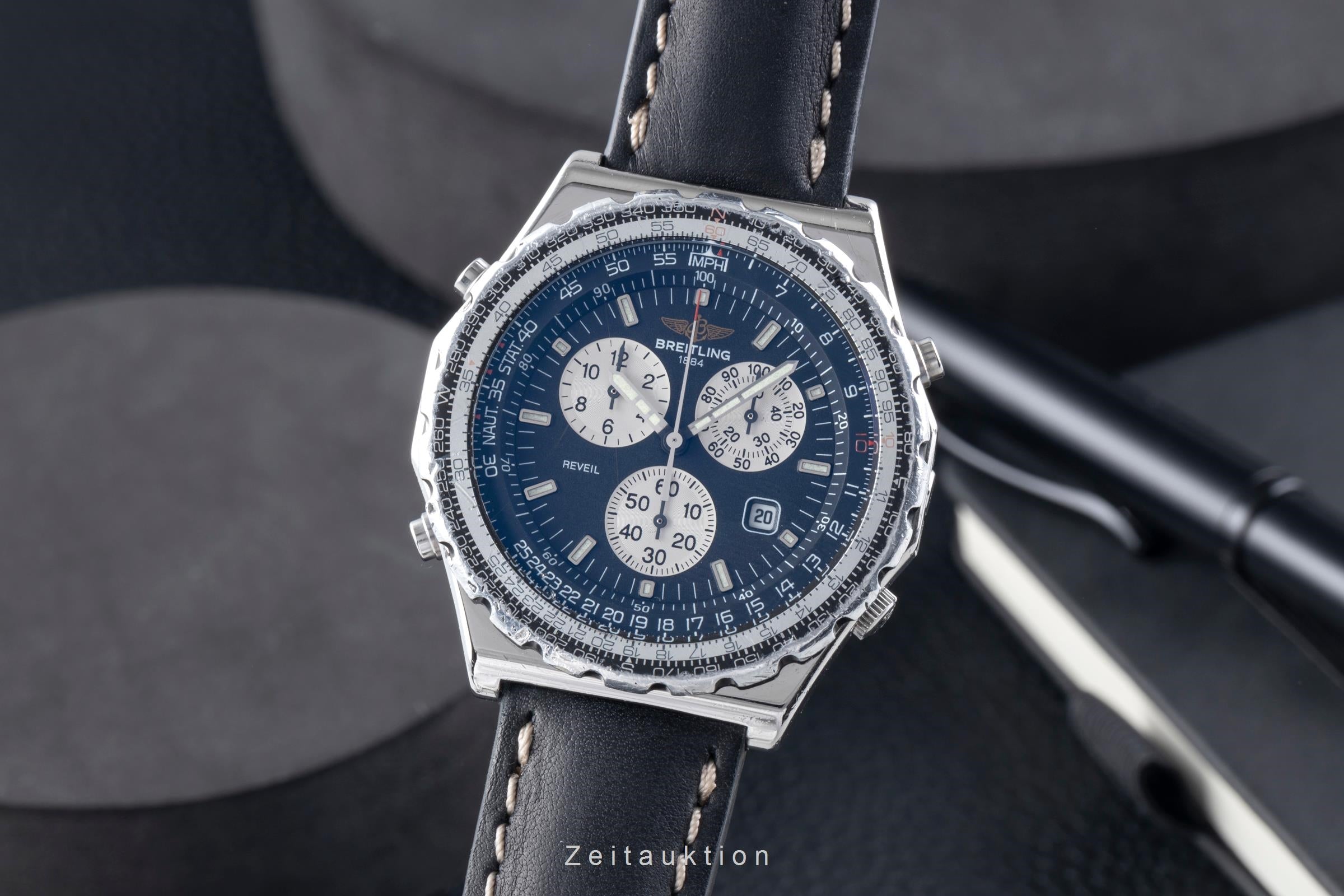Breitling Jupiter Pilot Navitimer Edelstahl Quarz Herren Ref. 80975 Papiere 1998 [2507403]