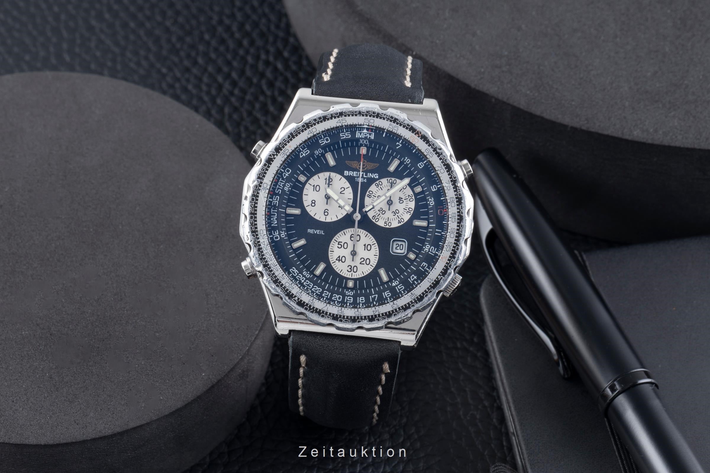 Breitling Jupiter Pilot Navitimer Edelstahl Quarz Herren Ref. 80975 Papiere 1998 [2507403]