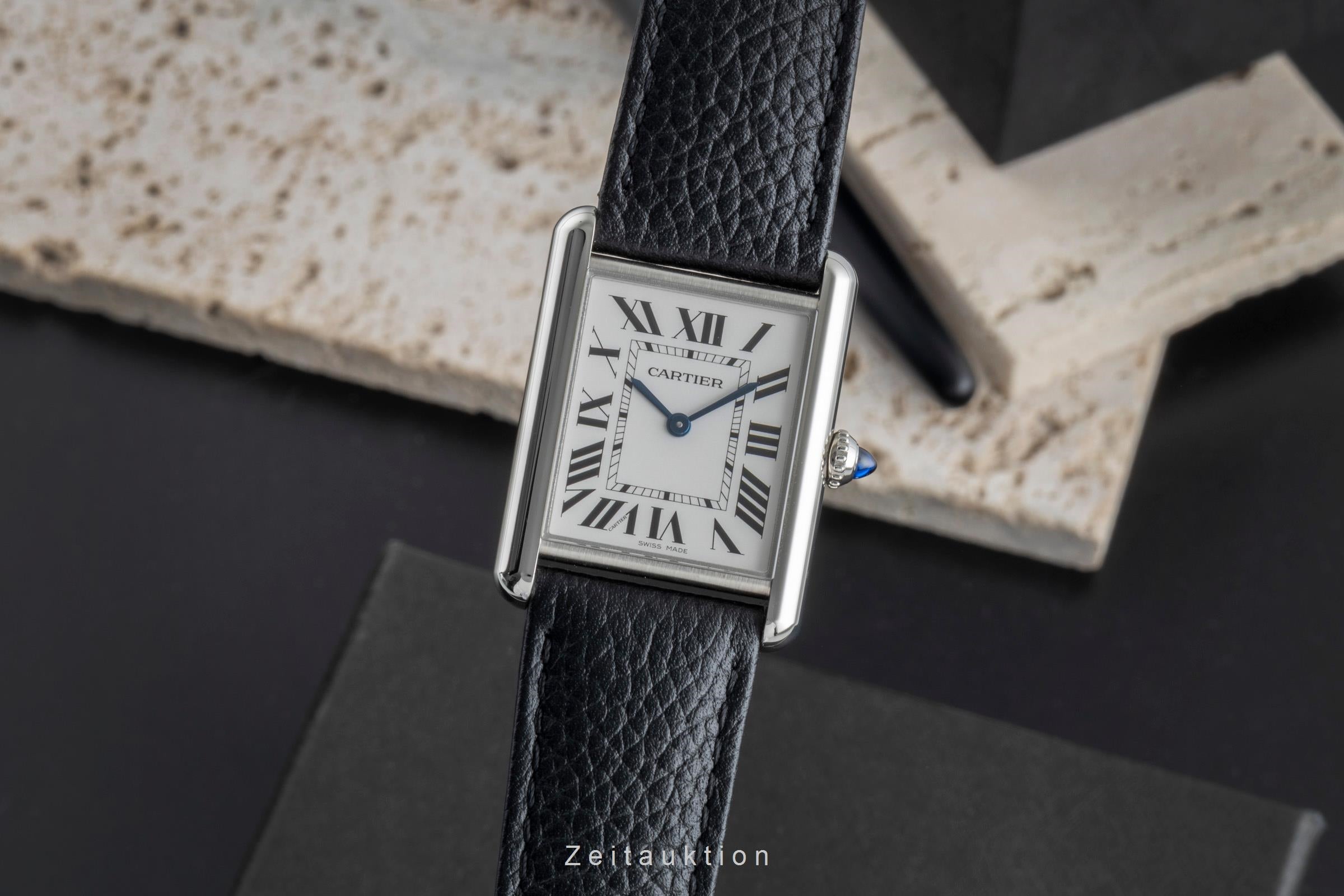 Cartier Tank Must Edelstahl Herrenuhr Ref. WSTA0041 Box & Papiere  [2507416]