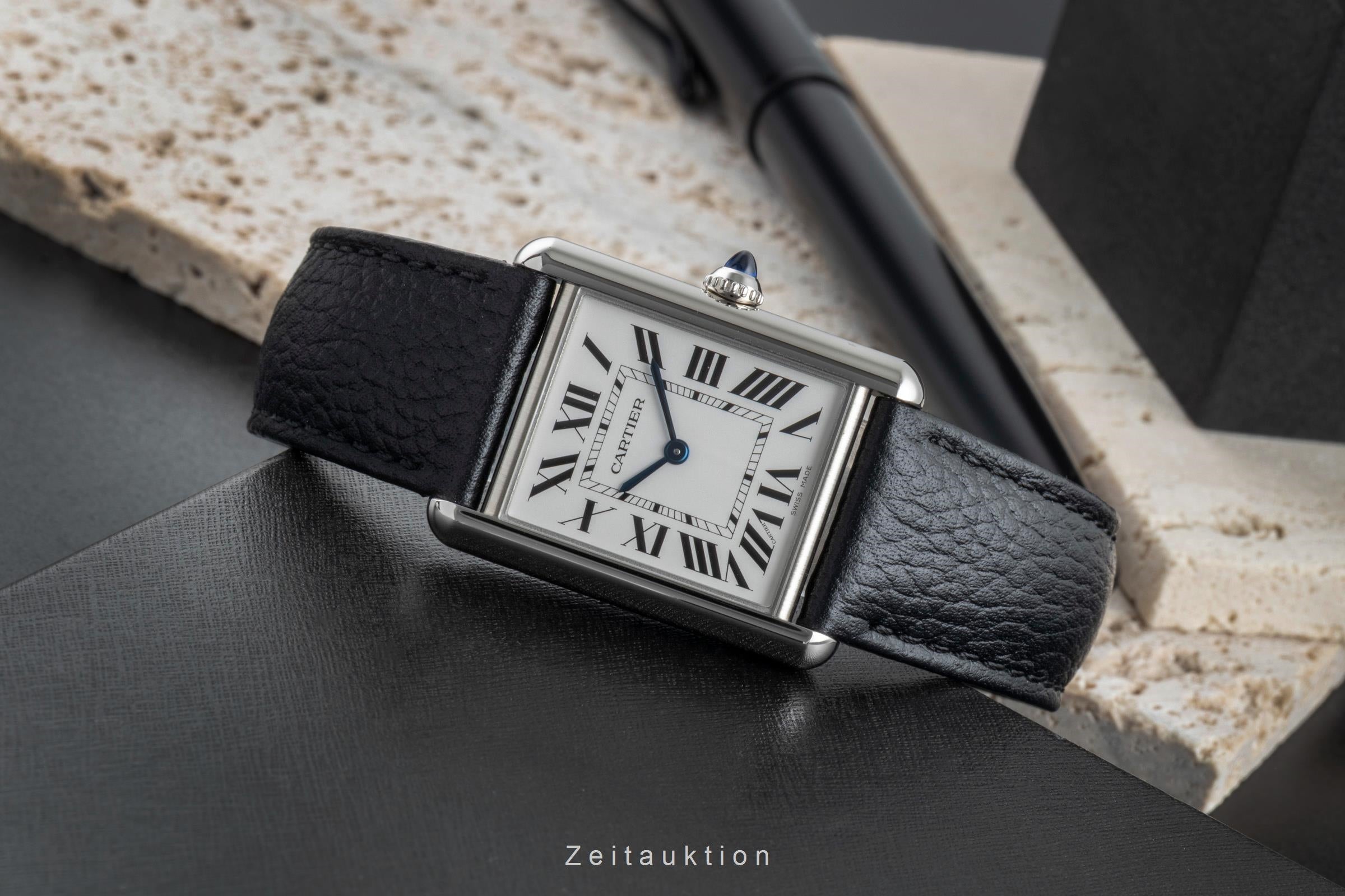 Cartier Tank Must Edelstahl Herrenuhr Ref. WSTA0041 Box & Papiere  [2507416]