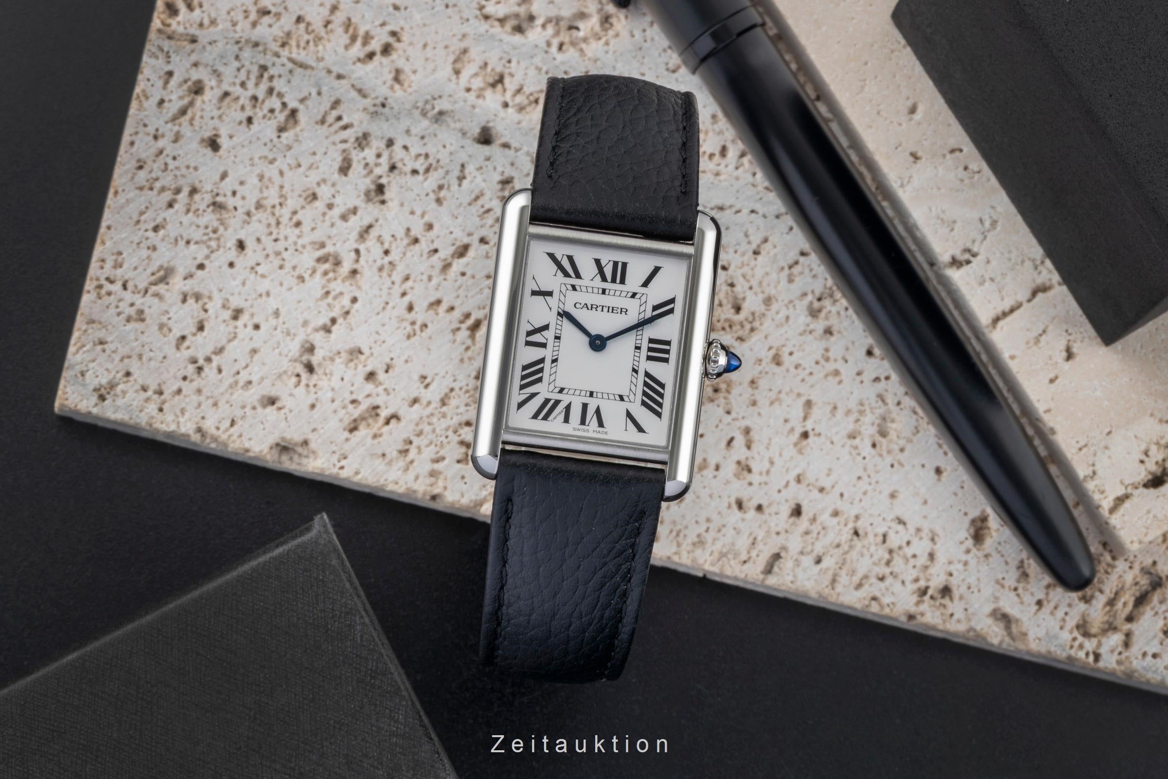 Cartier Tank Must Edelstahl Herrenuhr Ref. WSTA0041 Box & Papiere  [2507416]