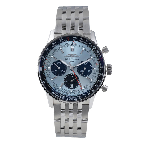 Breitling Navitimer 01 Chronograph 43 Eisblau Ref. AB0138241C1A1 B&P NP: 9850€ [2507424]