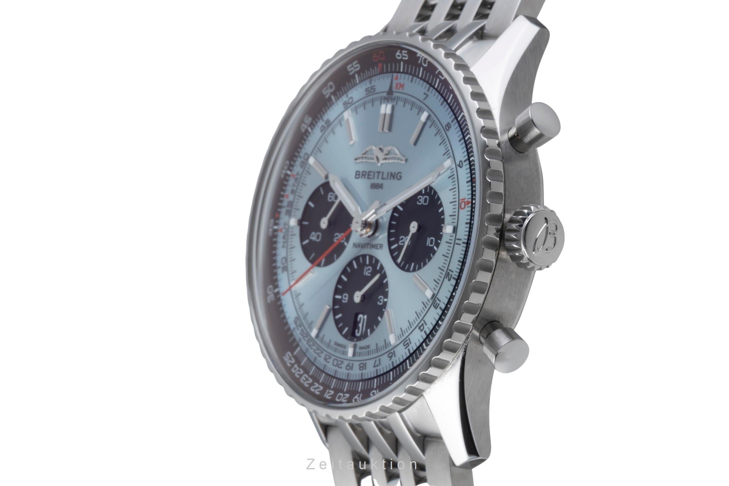 Breitling Navitimer 01 Chronograph 43 Eisblau Ref. AB0138241C1A1 B&P NP: 9850€ [2507424]