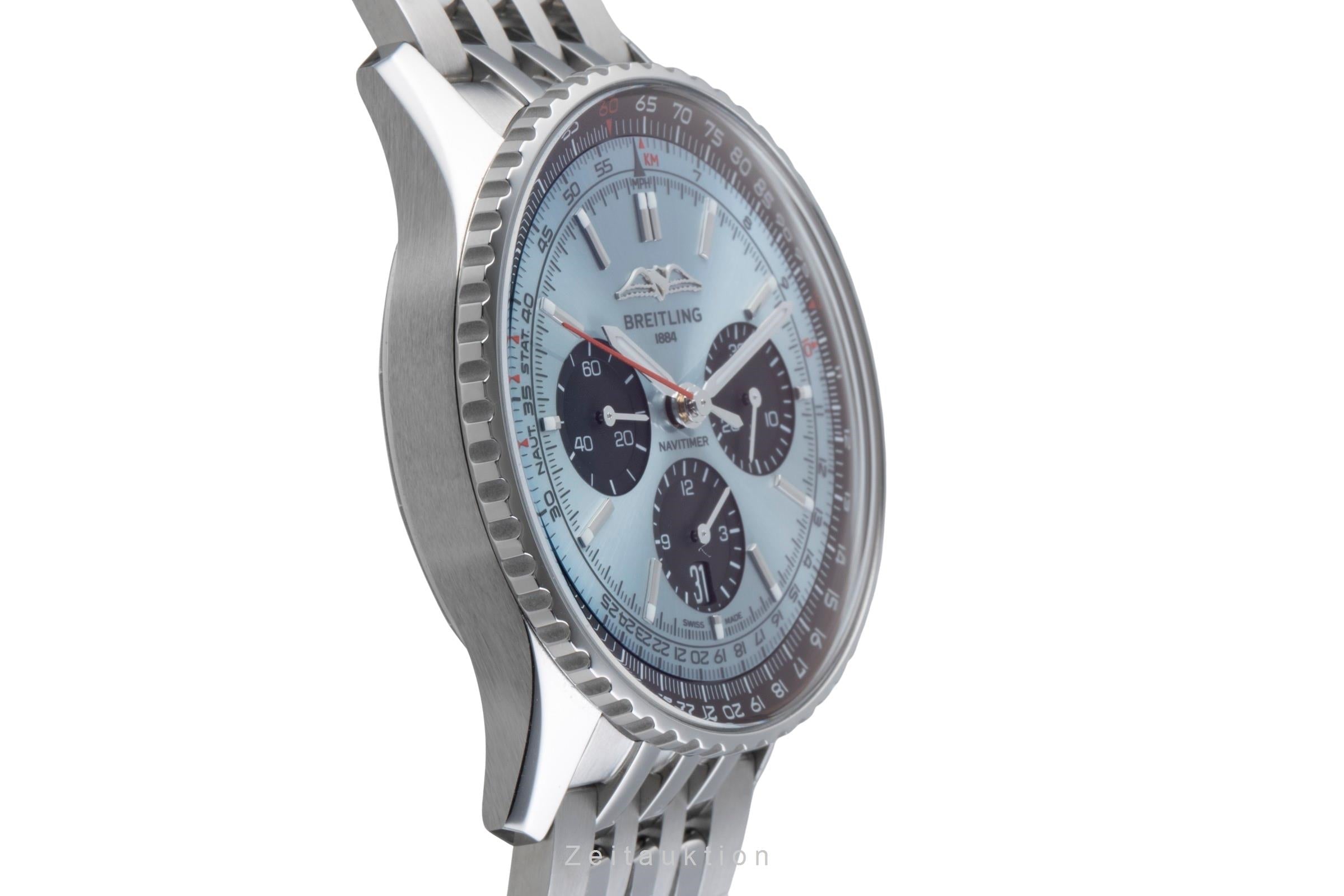 Breitling Navitimer 01 Chronograph 43 Eisblau Ref. AB0138241C1A1 B&P NP: 9850€ [2507424]