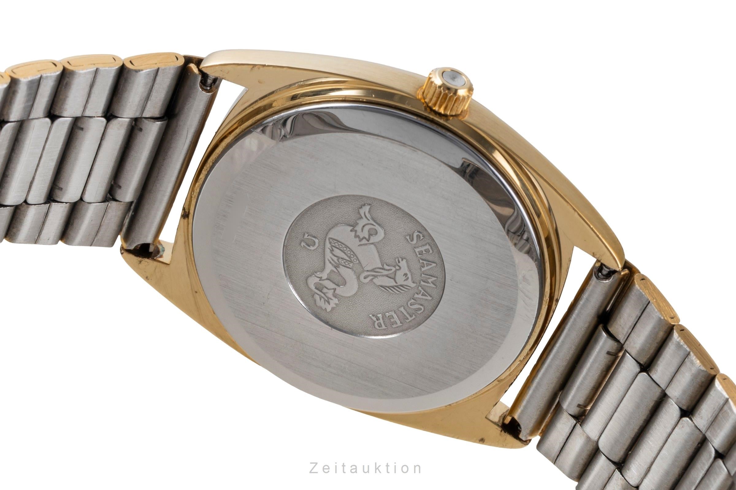 Omega Seamaster latón bañado en oro cuarzo reloj para caballeros 196.186  396.0910 Vintage  [2507431]