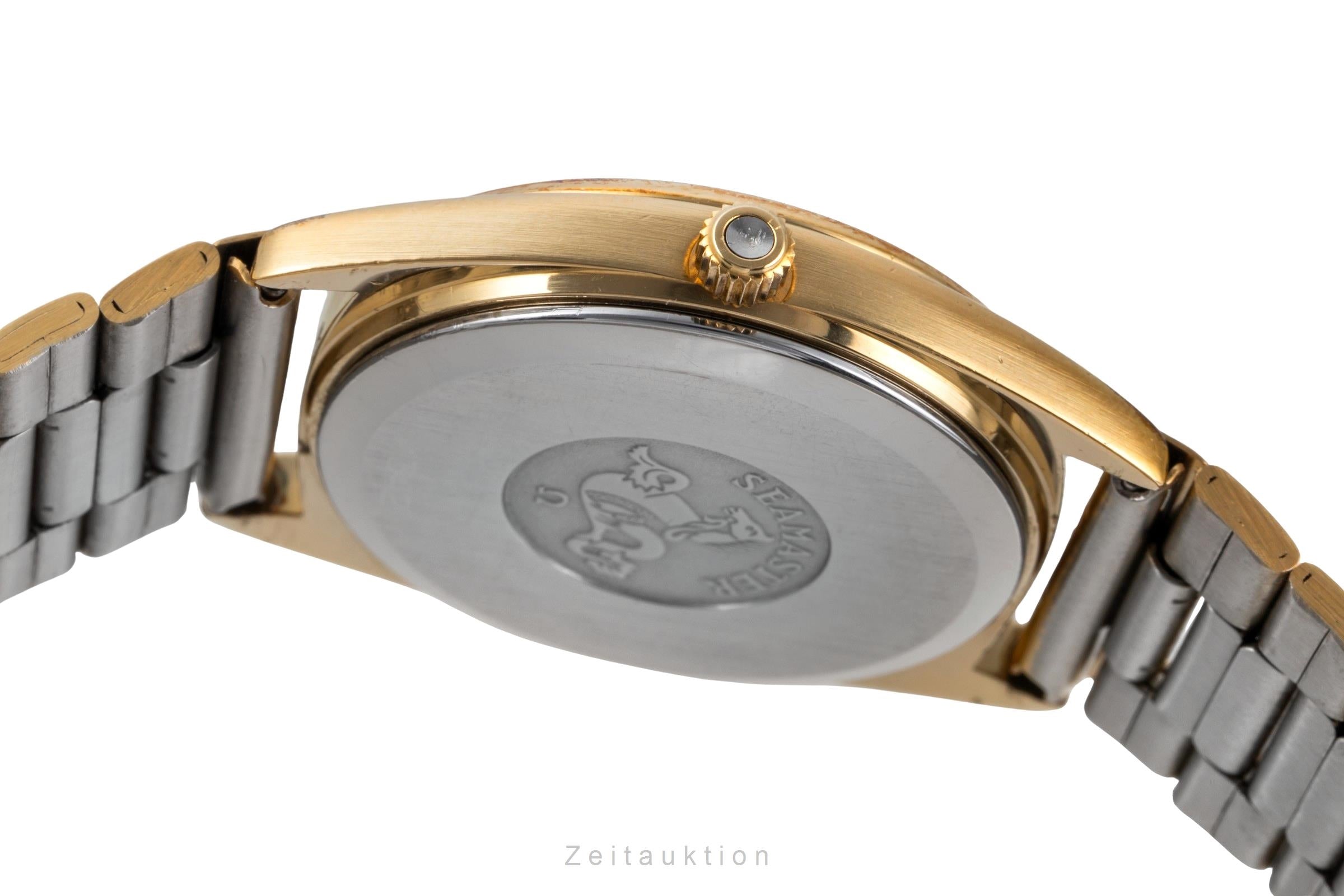 Omega Seamaster latón bañado en oro cuarzo reloj para caballeros 196.186  396.0910 Vintage  [2507431]