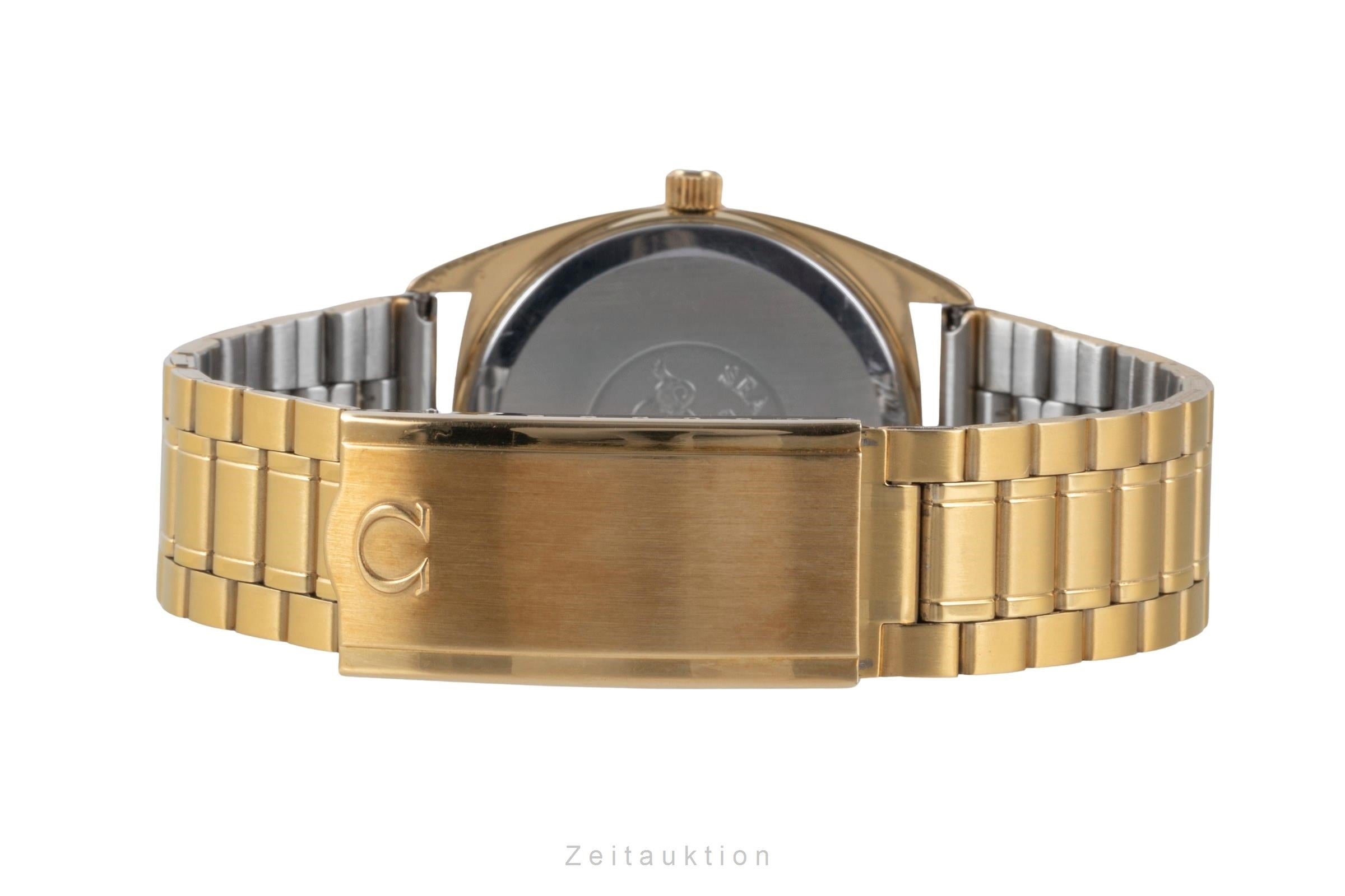 Omega Seamaster latón bañado en oro cuarzo reloj para caballeros 196.186  396.0910 Vintage  [2507431]