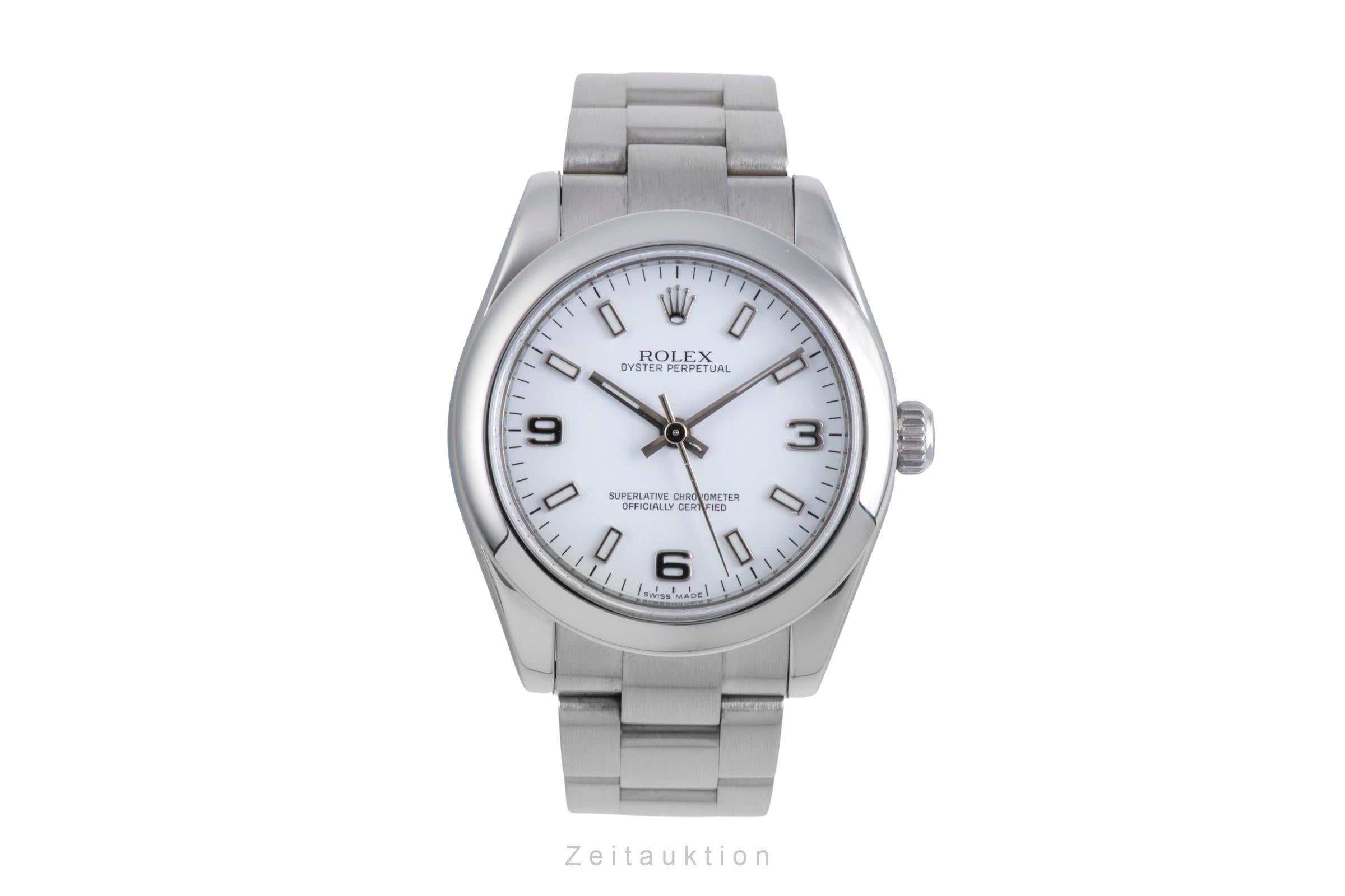 Rolex Oyster Perpetual 31 White Dial Automatik Edelstahl Damenuhr Ref. 177200 [2507438]