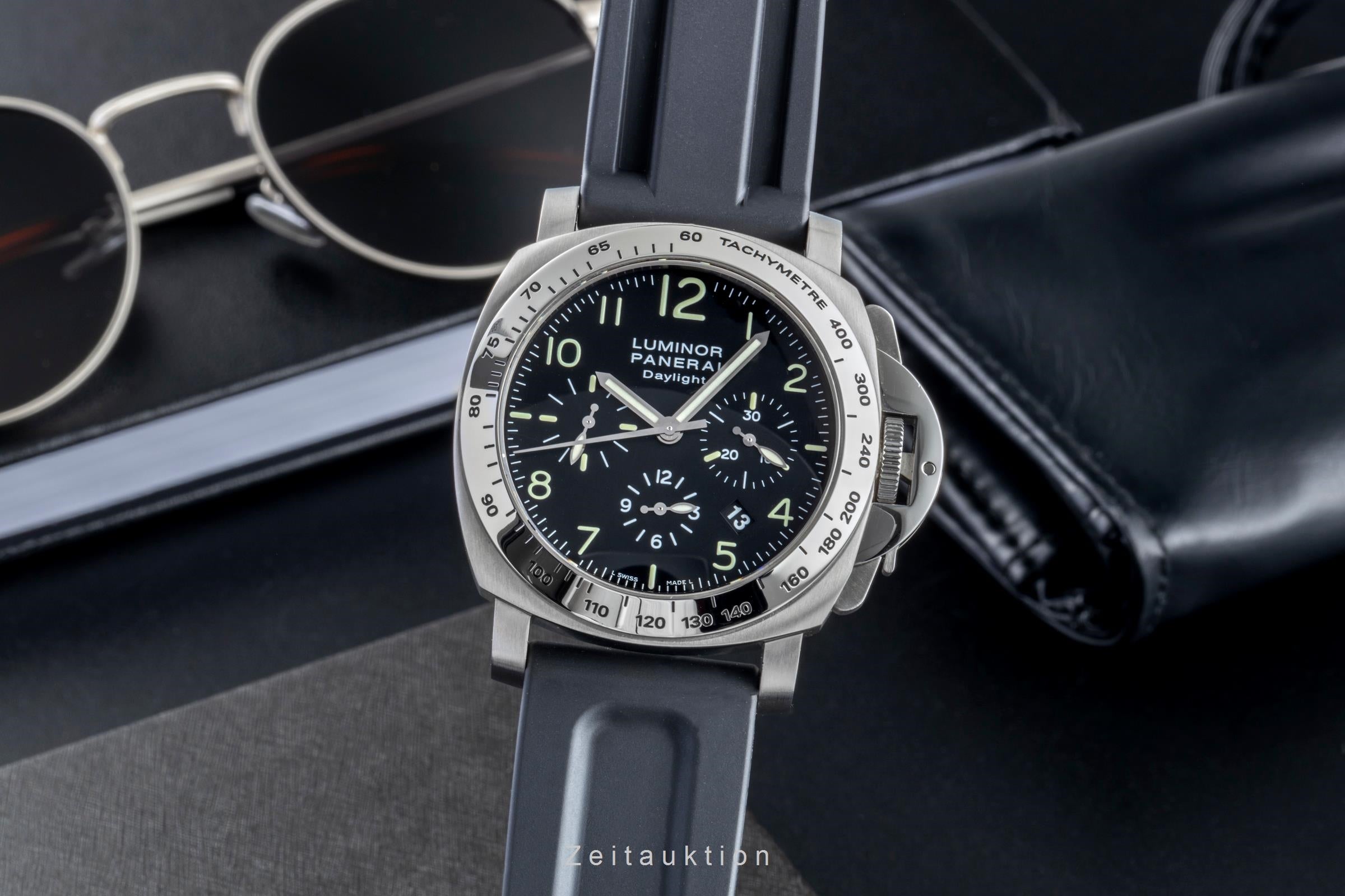 Panerai Luminor Chrono Daylight chronographe acier automatique montre pour hommes PAM00196  [2507444]