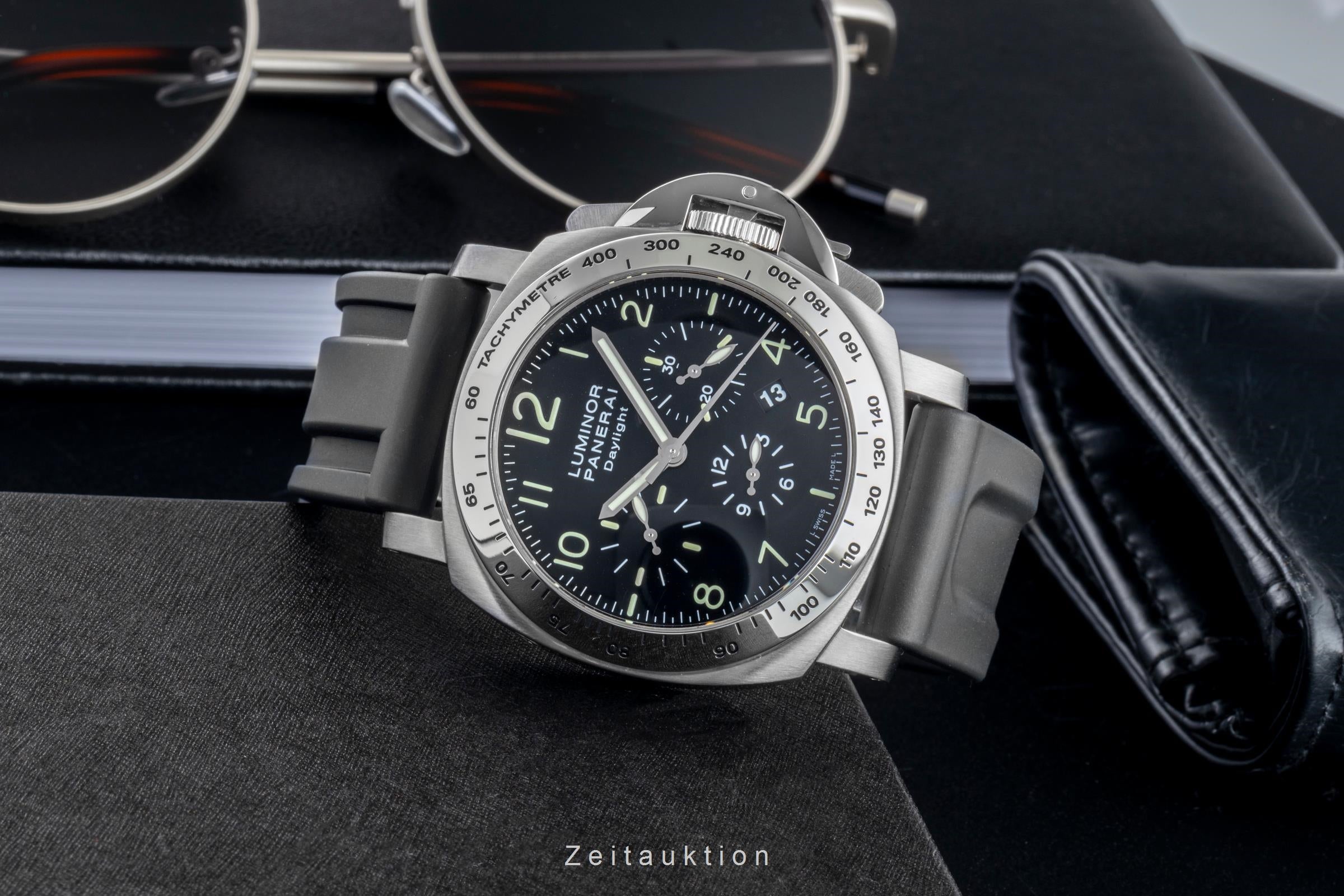 Panerai Luminor Chrono Daylight chronographe acier automatique montre pour hommes PAM00196  [2507444]