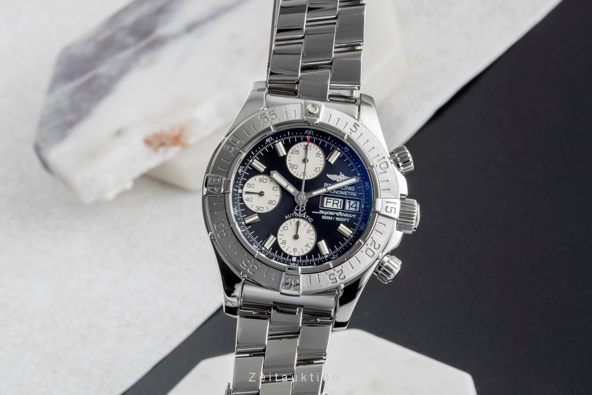 Breitling Superocean Chronograph Stahl Automatik Herrenuhr Ref. A13340 B&P 2006 [2507446]