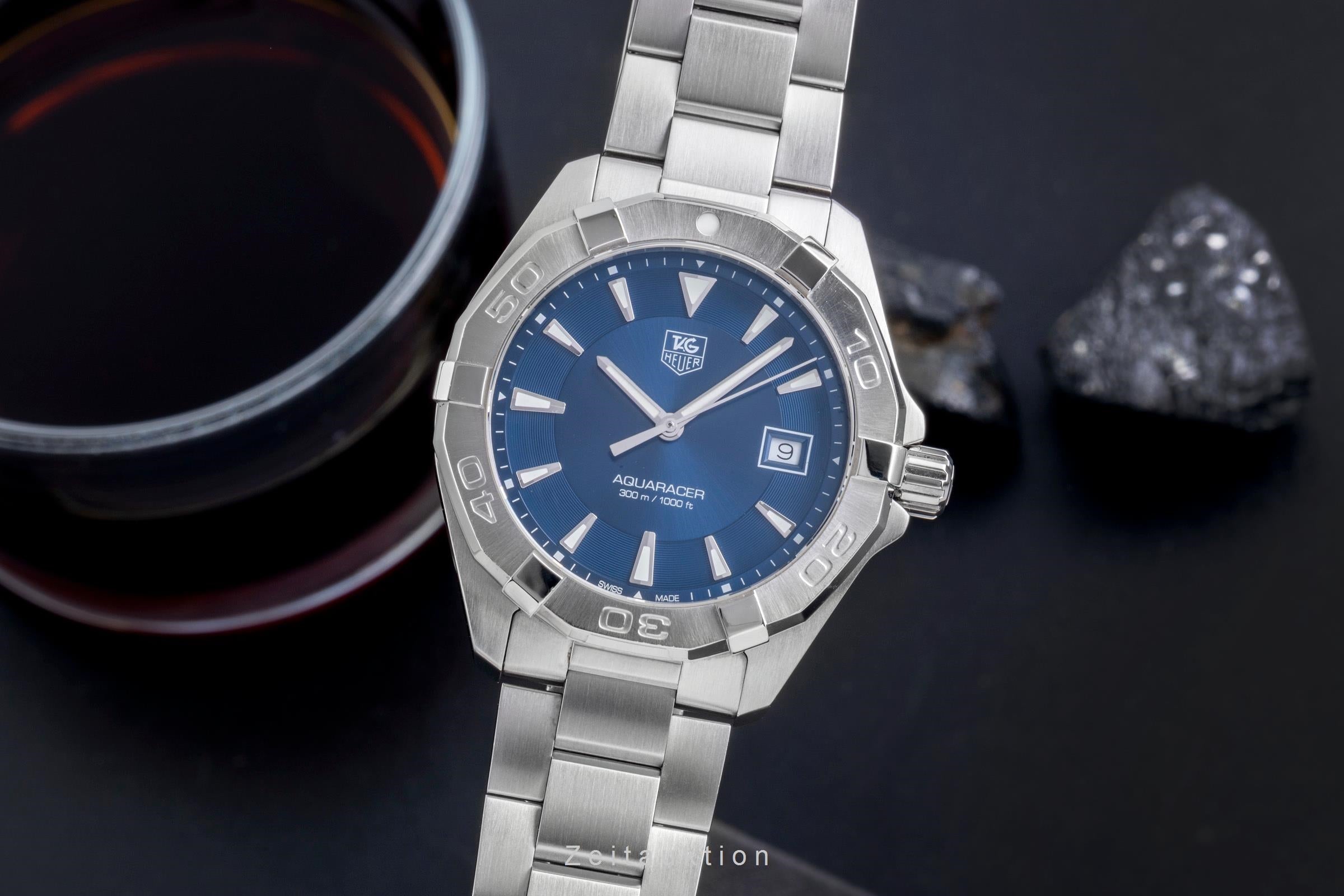 Tag Heuer Aquaracer 300M Blue Dial Edelstahl Quarz Herrenuhr Ref. WAY1112  [2507452]
