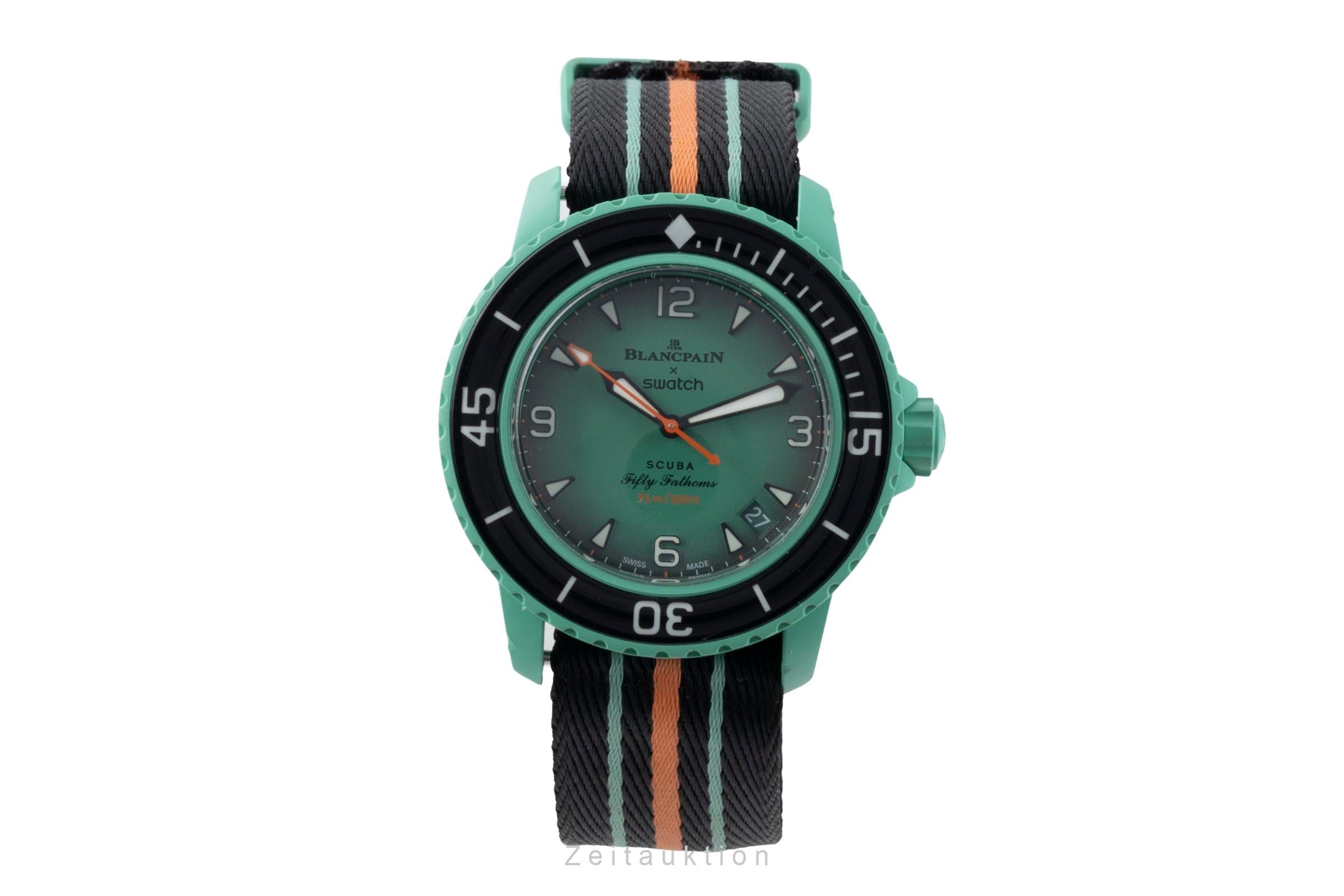 Blancpain Swatch Scuba Fifty Fathoms plastic automatic men's watch SO35I100  [2507457]