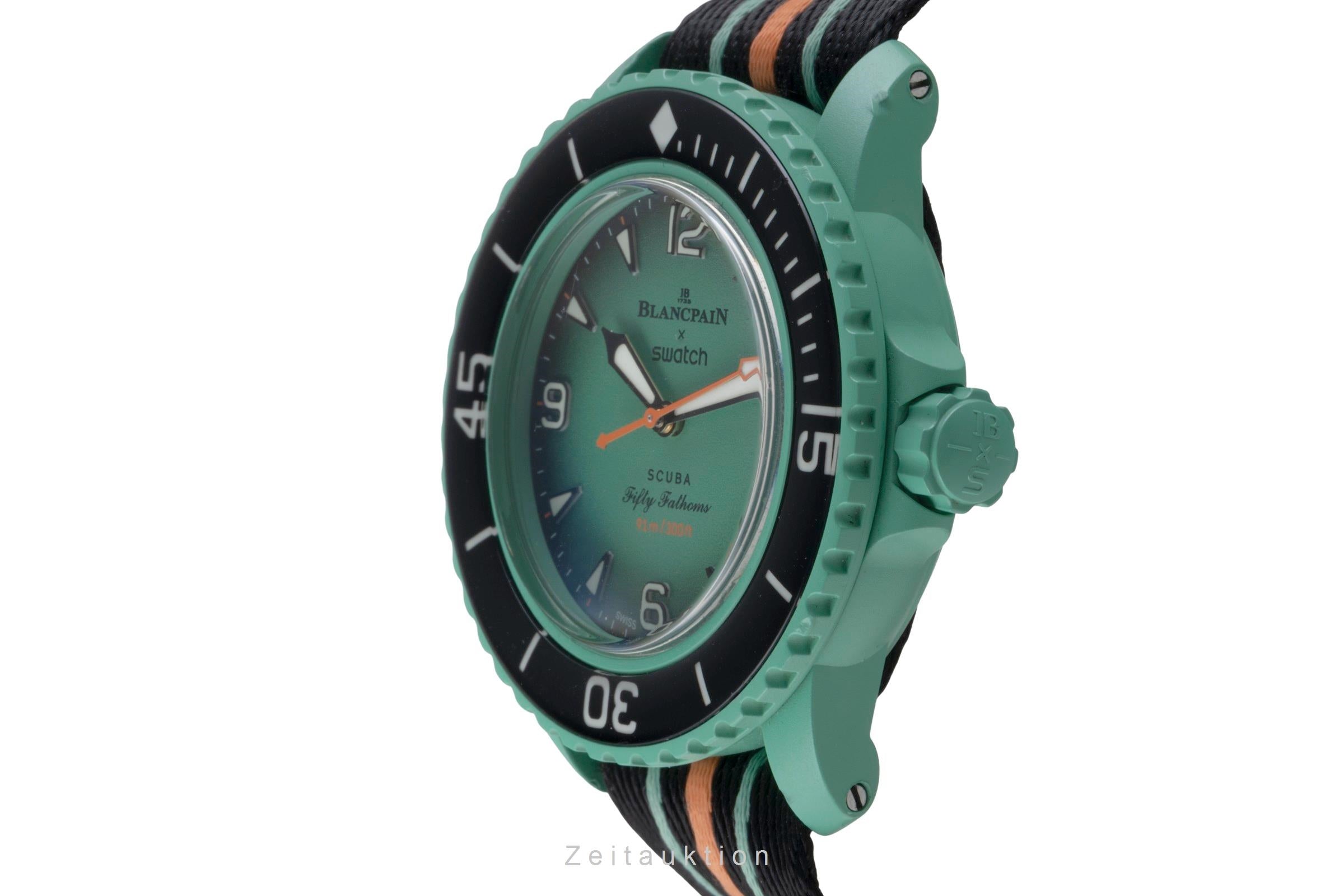 Blancpain Swatch Scuba Fifty Fathoms plastic automatic men's watch SO35I100  [2507457]