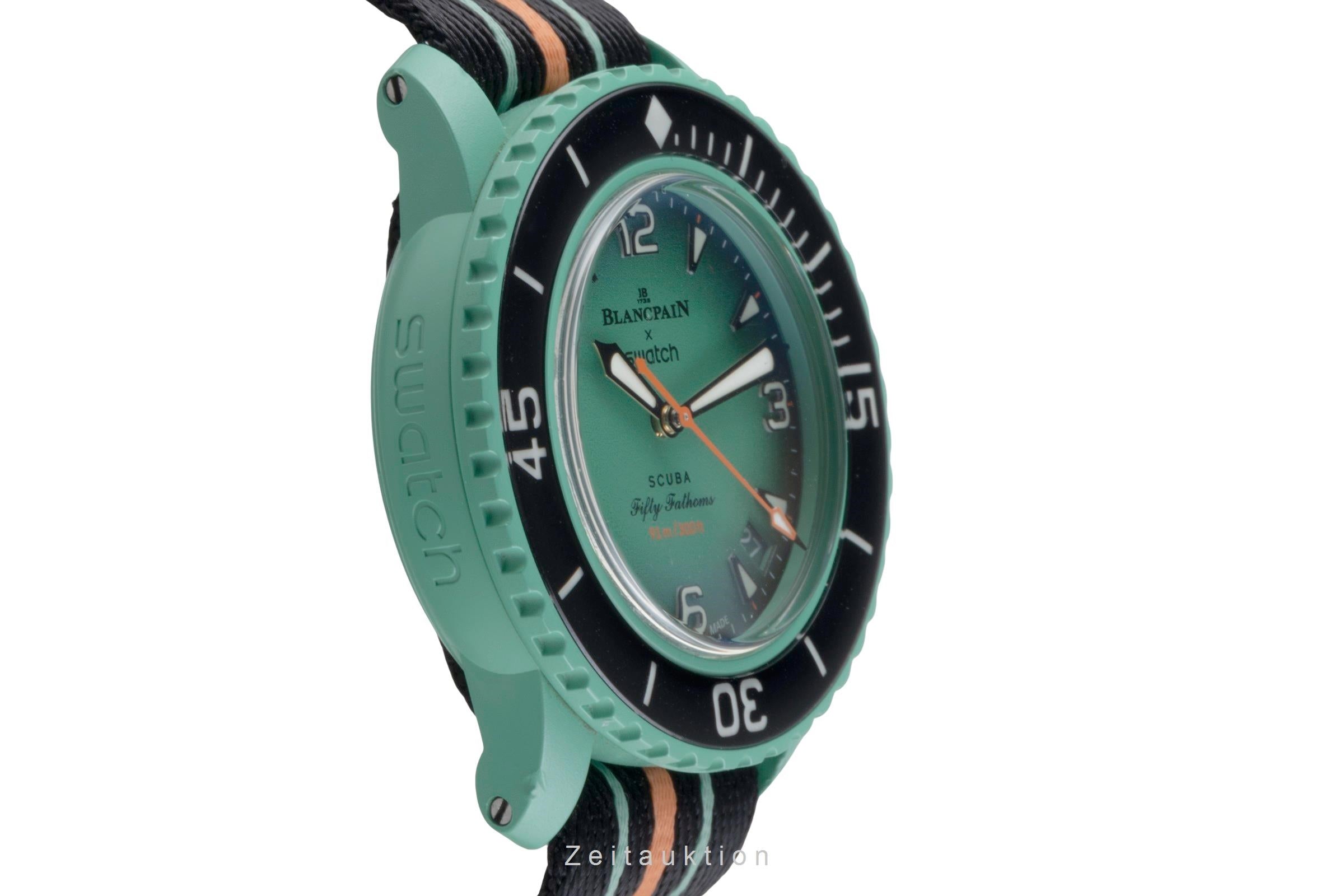 Blancpain Swatch Scuba Fifty Fathoms plastic automatic men's watch SO35I100  [2507457]