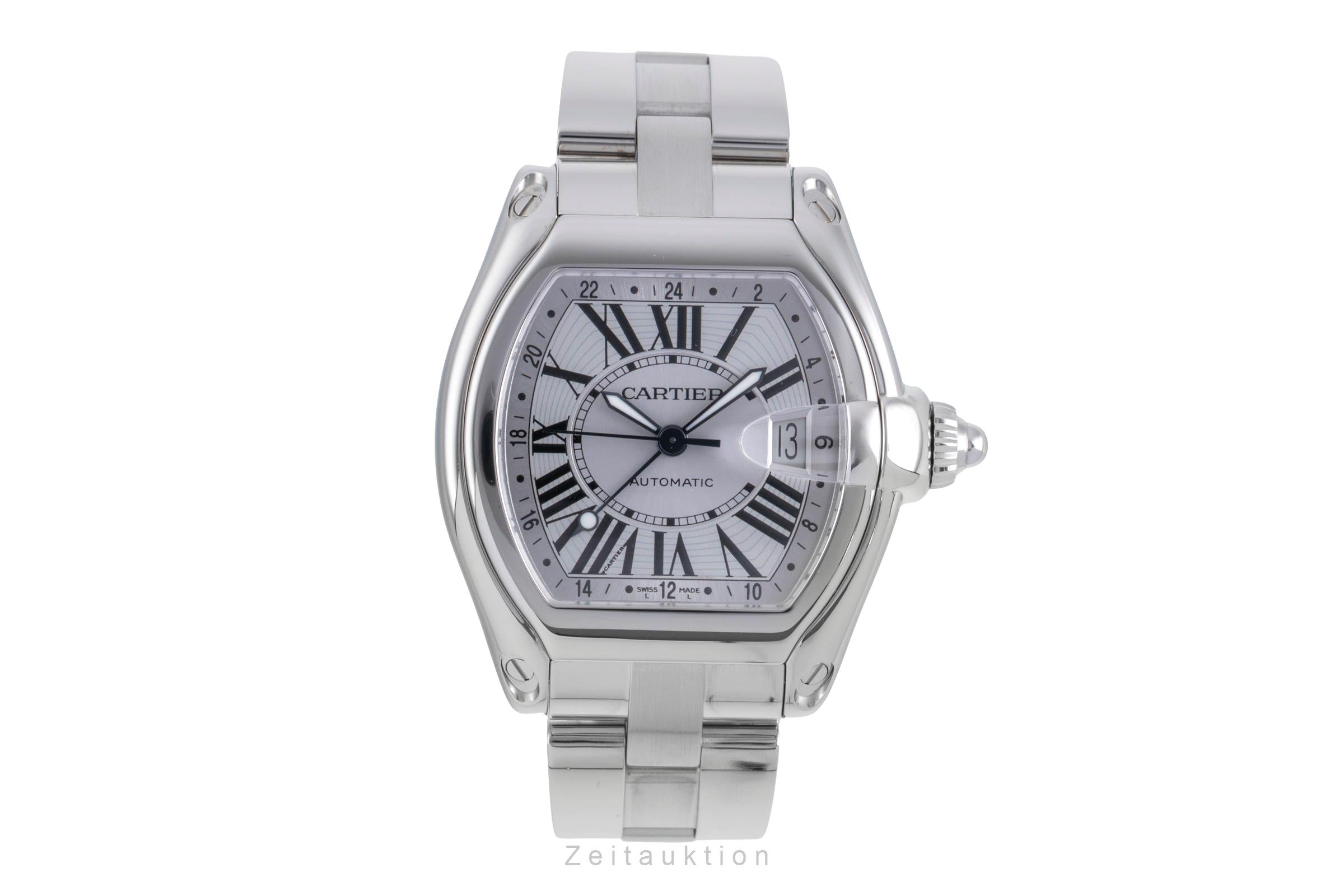 Cartier Roadster GMT XL Edelstahl Automatik Herrenuhr Ref. W62032X6  [2507462]