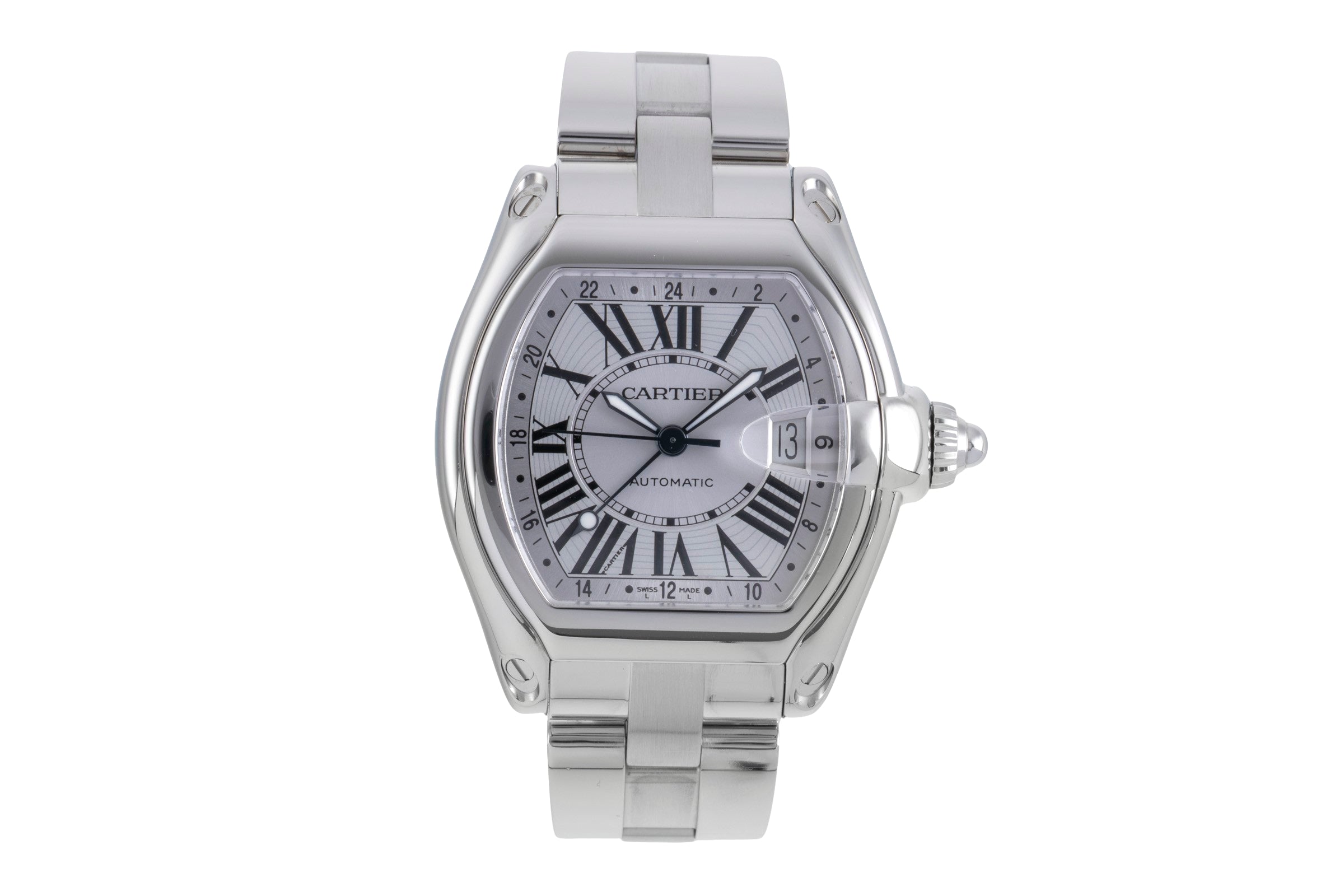 Cartier Roadster GMT XL Edelstahl Automatik Herrenuhr Ref. W62032X6  [2507462]