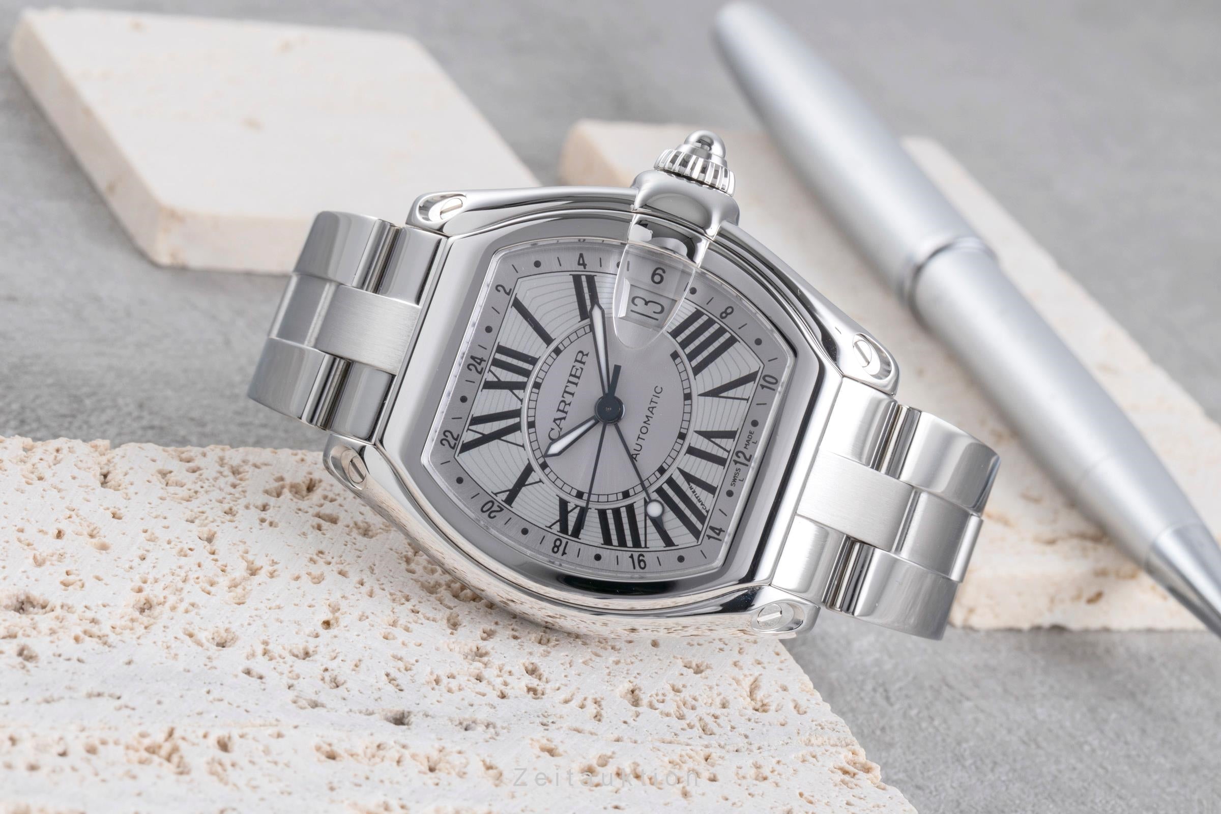 Cartier Roadster GMT XL Edelstahl Automatik Herrenuhr Ref. W62032X6  [2507462]