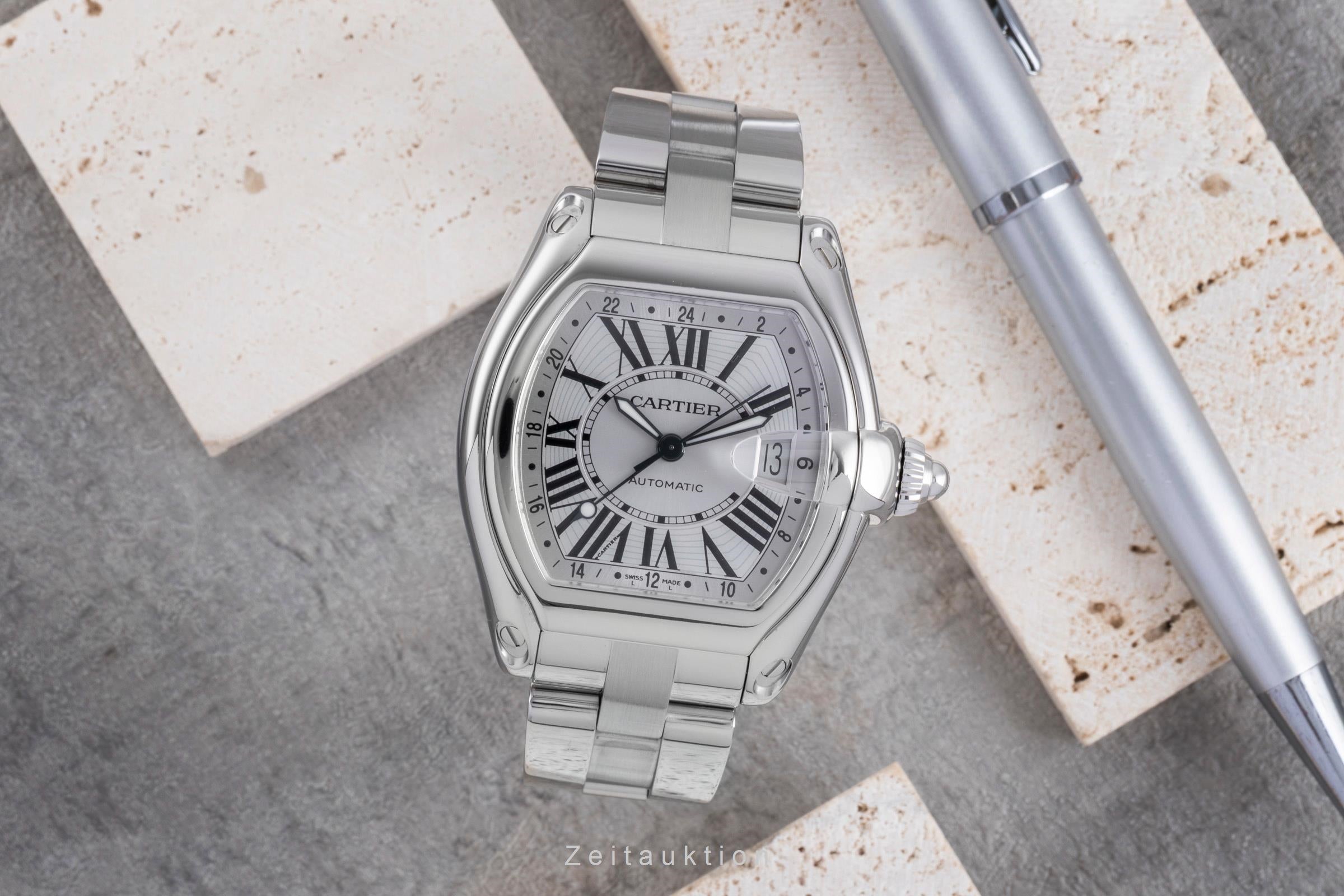 Cartier Roadster GMT XL Edelstahl Automatik Herrenuhr Ref. W62032X6  [2507462]